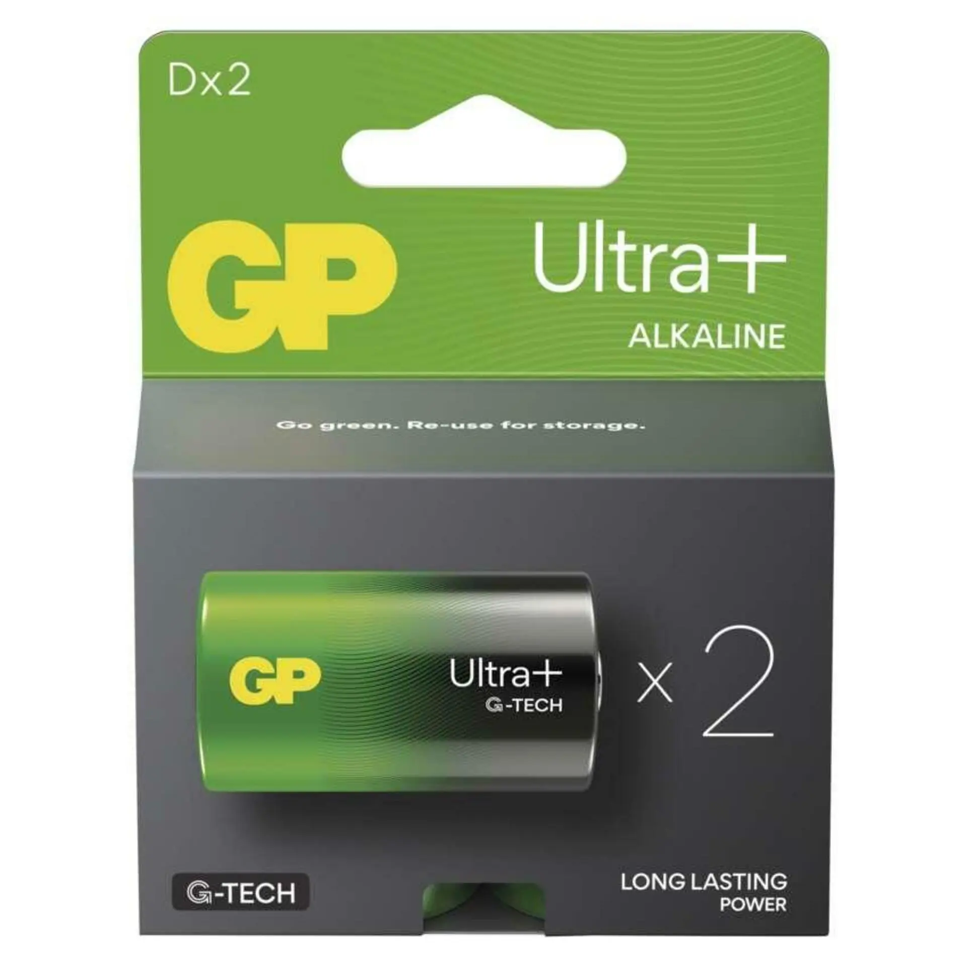 Baterie D (LR20) alkalická GP Ultra Plus 2ks