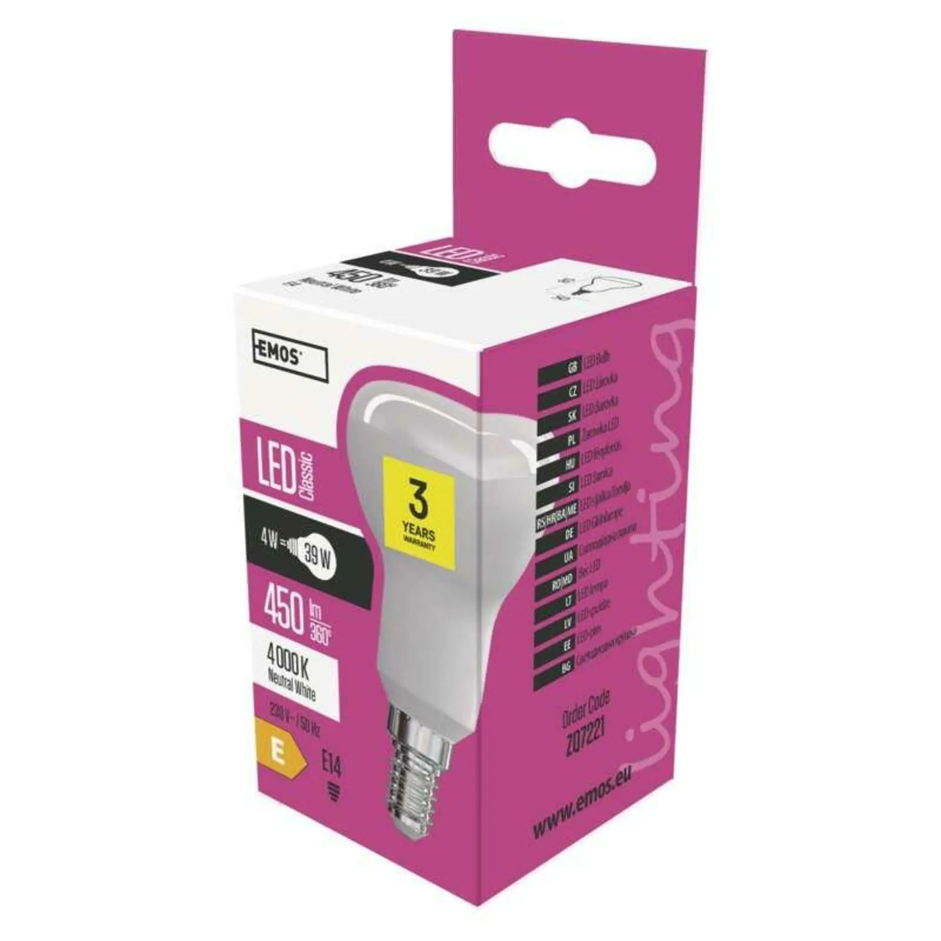 EMOS LED žárovka Classic R50 4W E14 neutrální bílá 1525731404