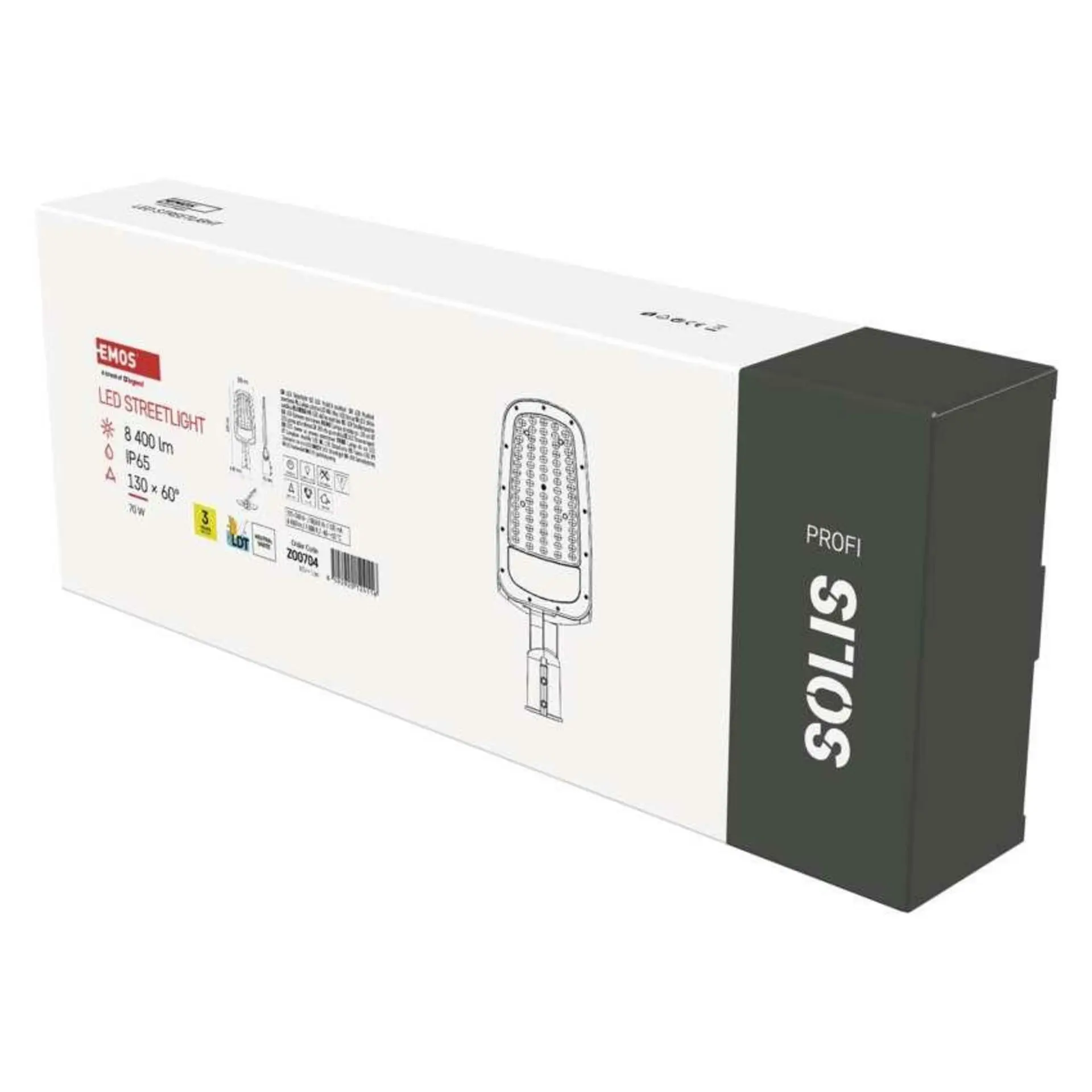 EMOS LED veřejné svítidlo SOLIS 70W, 8400 lm, neutrální bílá ZO0704
