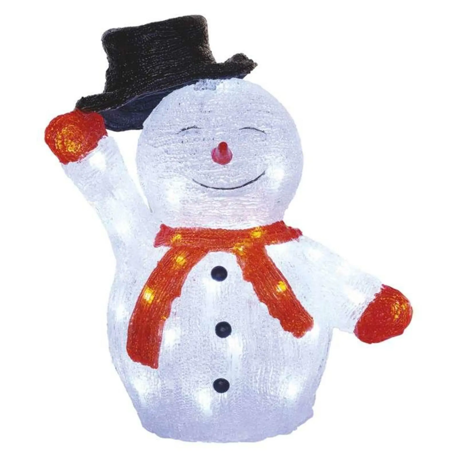 EMOS DCFC18 LED vánoční sněhulák s kloboukem, 36 cm