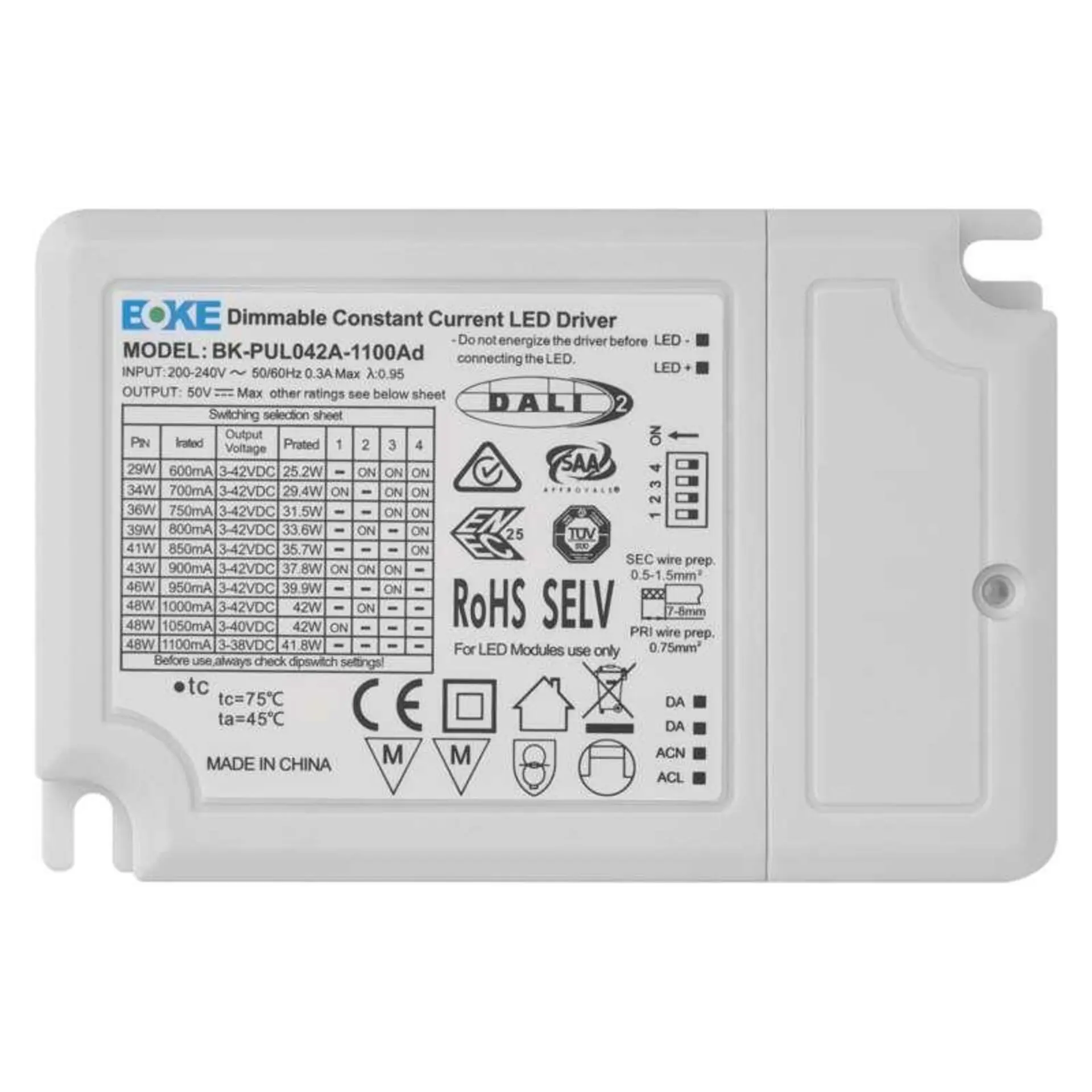 EMOS DALI Driver pro LED svítidla CC 1050mA 40W ZZ409BD