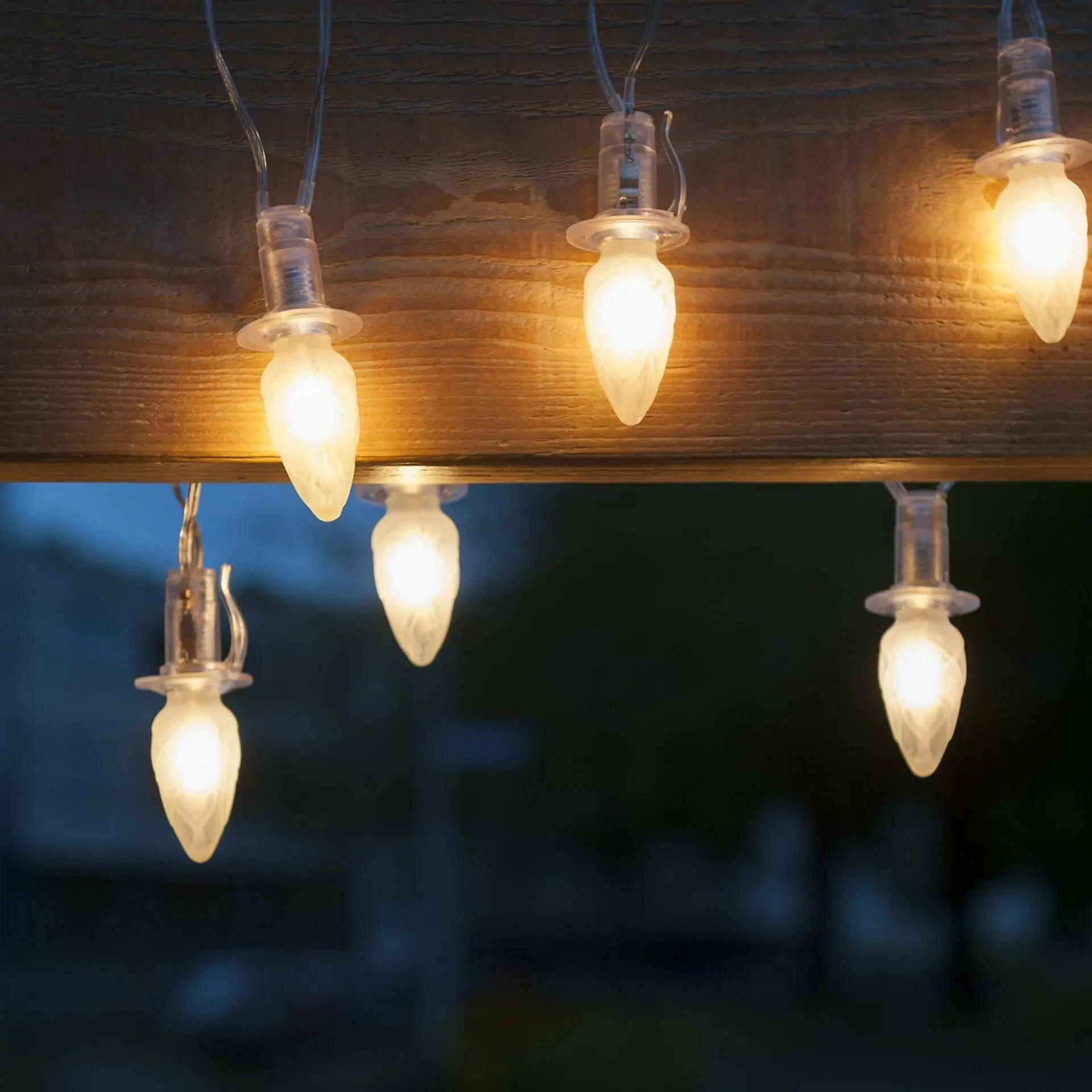 Světelný řetěz Šiška, 20 LED žárovek Filament, čirý kabel, základní