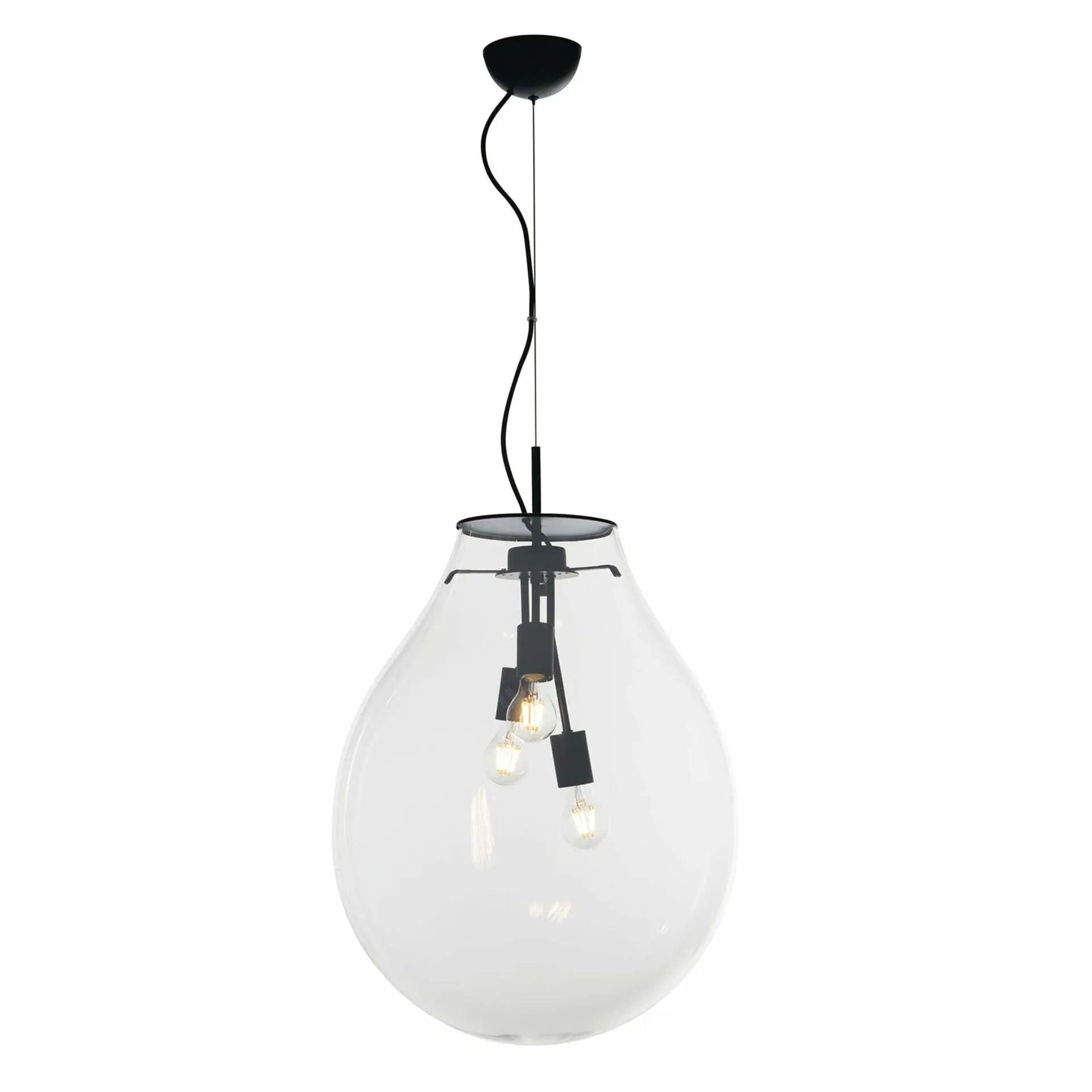 FANEUROPE FAN EUROPE Závěsné svítidlo Azuma, průhledné, 3xE27, 48x196,2 cm