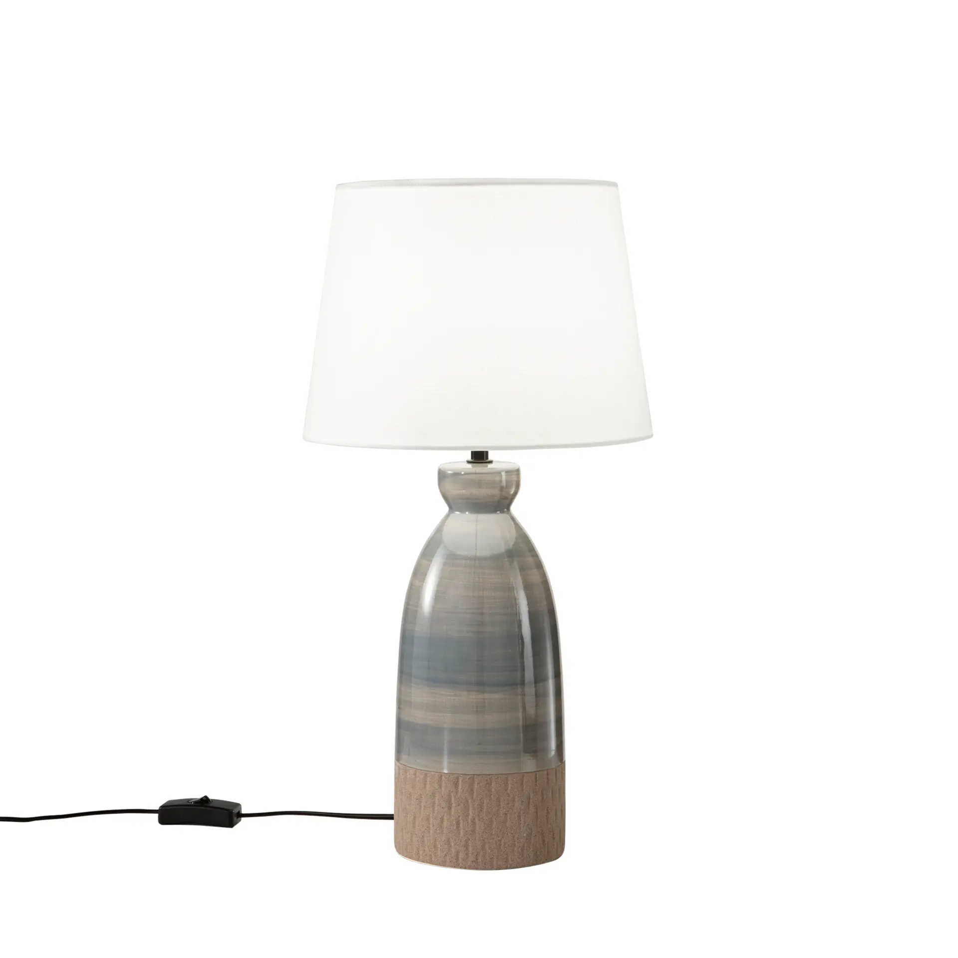 FANEUROPE FAN EUROPE Stolní lampa Lume Navajo, šedá, 1xE27, 25x49 cm
