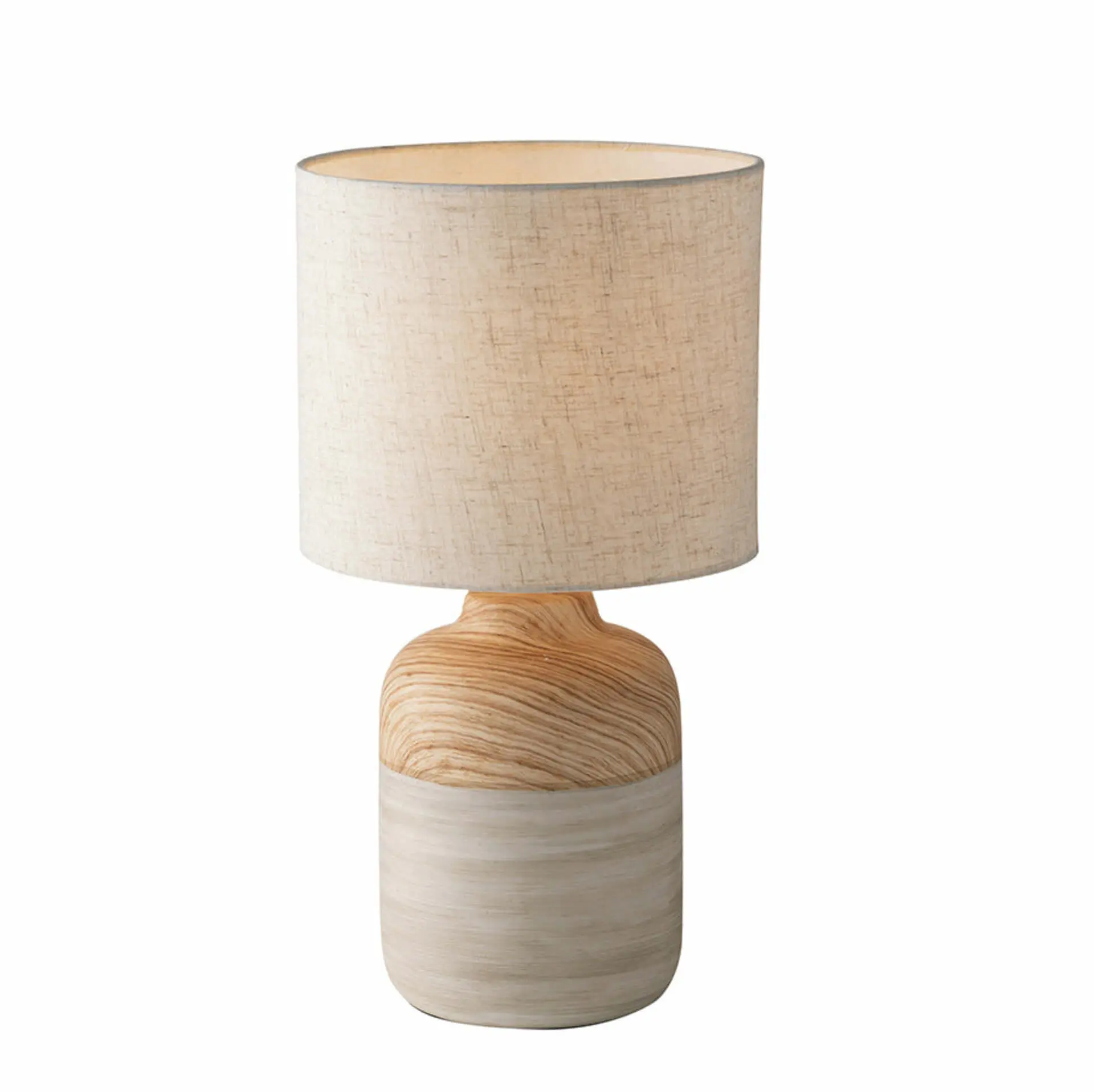 FANEUROPE FAN EUROPE Stolní lampa WOODY dřevěná/slonová kost, 1xE27, 24x43 cm