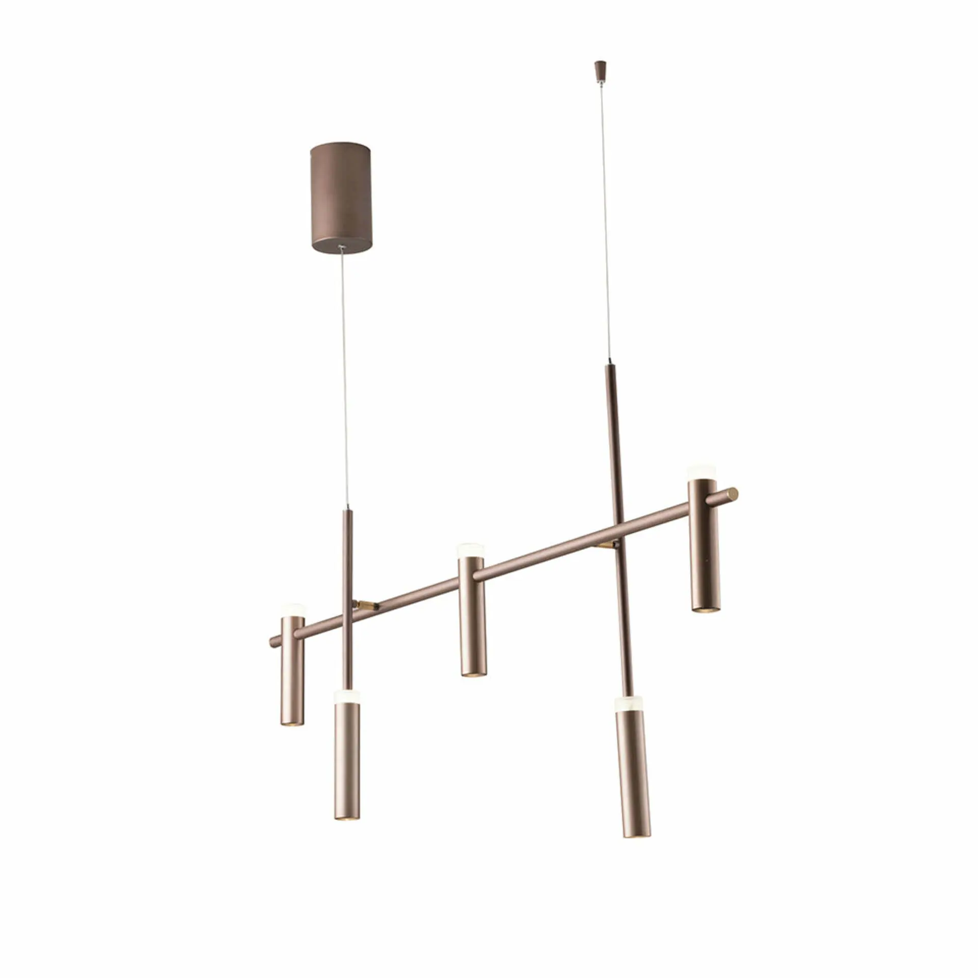 FANEUROPE FAN EUROPE Závěsné LED svítidlo CANDLE bronz, 35 W, 3600 lm, 4000 K, 120x19,1x125 cm