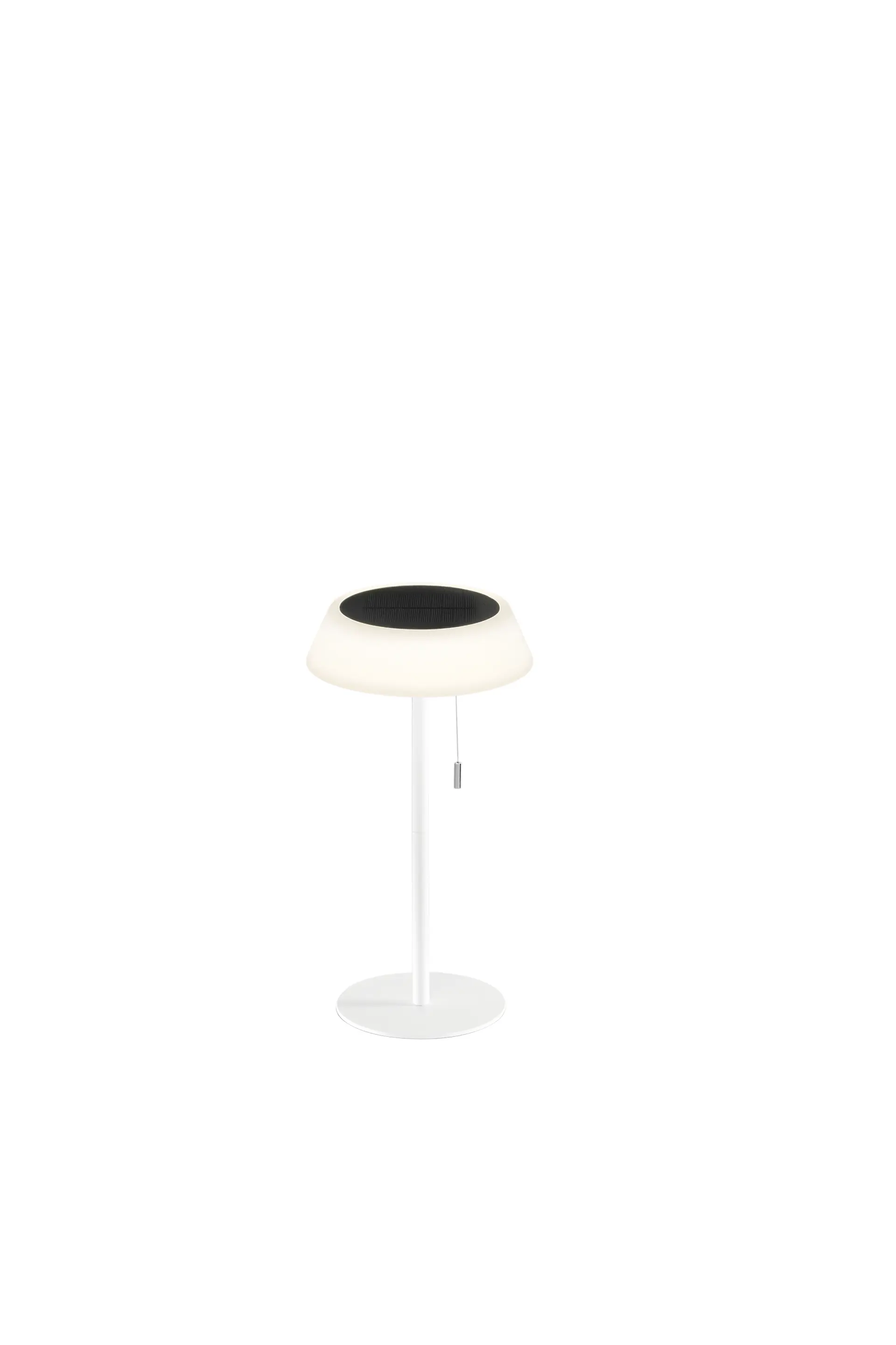FANEUROPE FAN EUROPE Solární stolní lampa Jin (bílá), dobíjecí LED 1,2 W, stmívatelná 3000K, IP54, 17 x 32 cm
