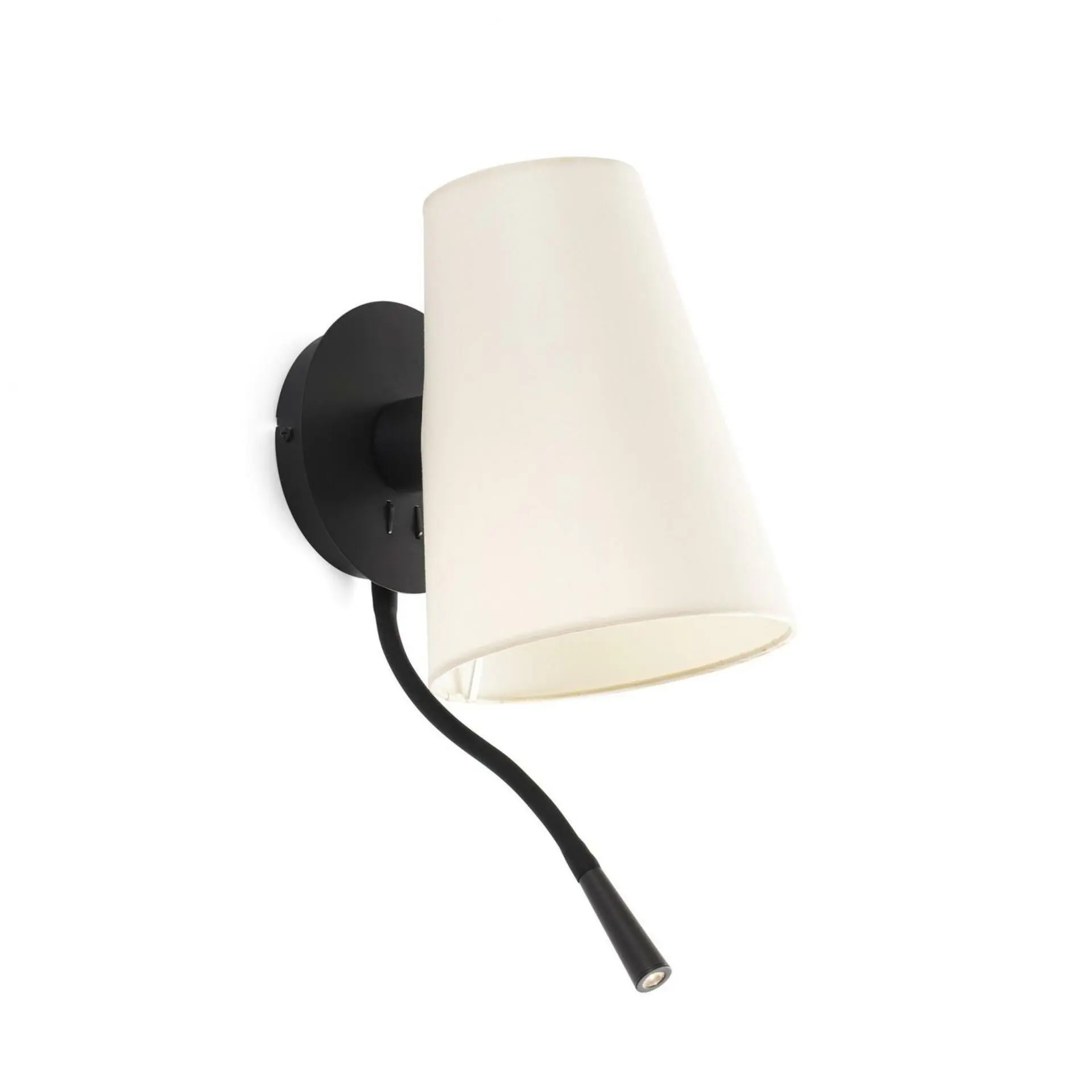 FARO 20032-88 LUPE černá/béžová nástěnná lampa se čtecí lampičkou - FARO