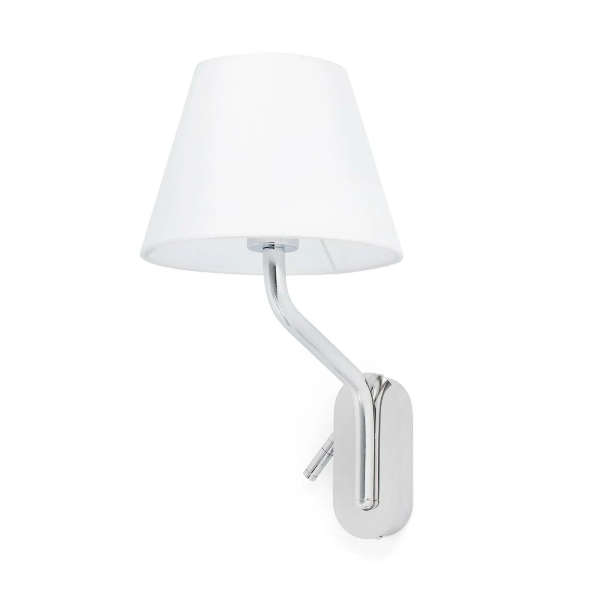 FARO 24006-10 ETERNA pravá chrom/bílá nástěnná lampa se čtecí lampičkou - FARO
