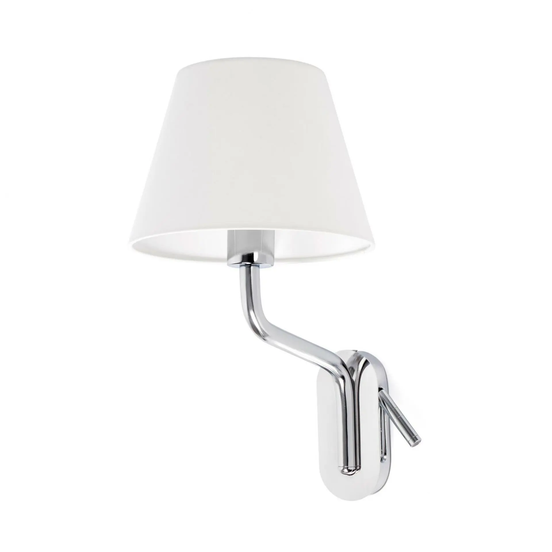FARO 24007-10 ETERNA levá chrom/bílá nástěnná lampa se čtecí lampičkou - FARO