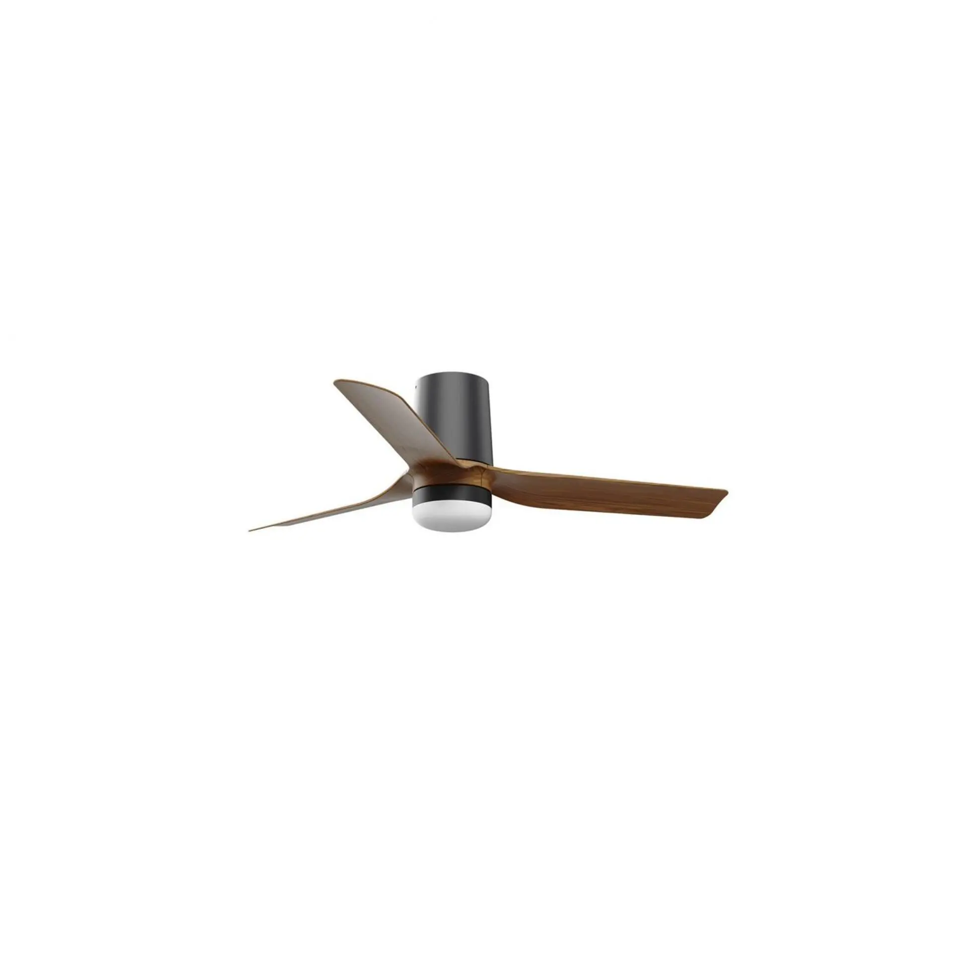 FARO MINI PUNT TUB S LED stropní ventilátor, černá/tmavé dřevo s DC motorem