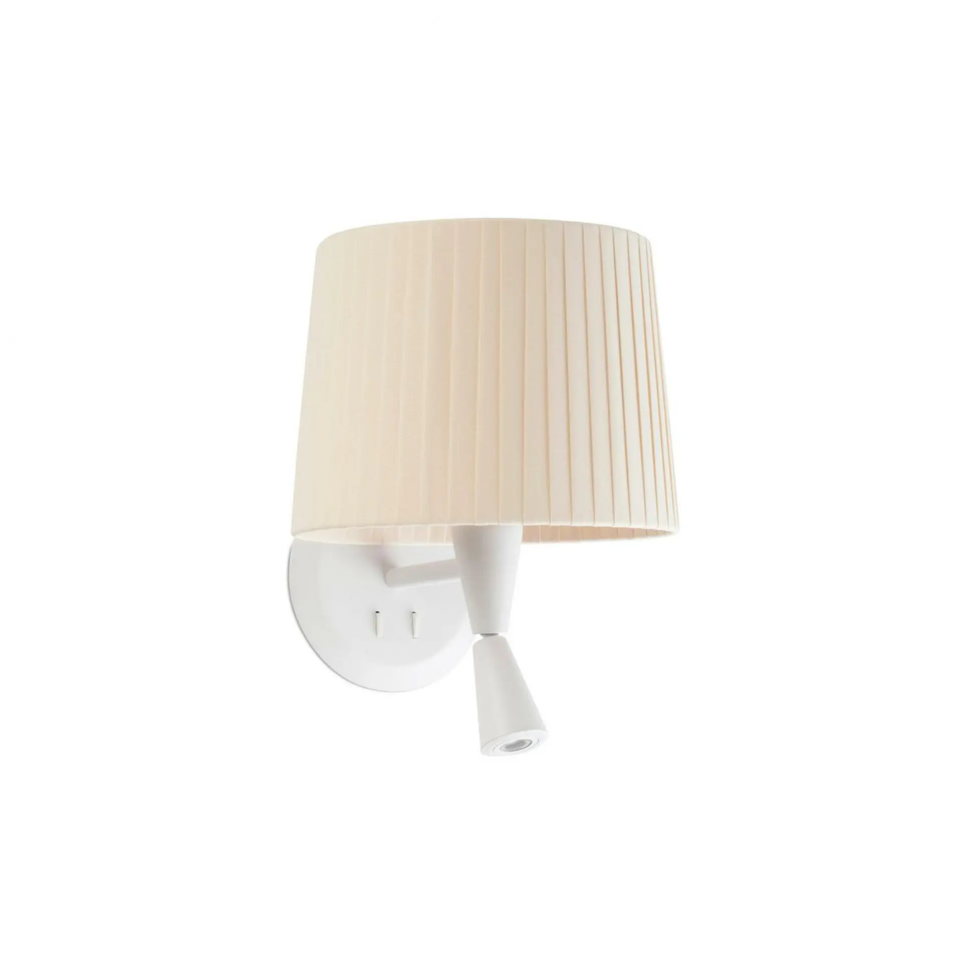 FARO 64308-35 SAMBA bílá/skládaná nástěnná lampa, béžová, se čtecí lampičkou - FARO