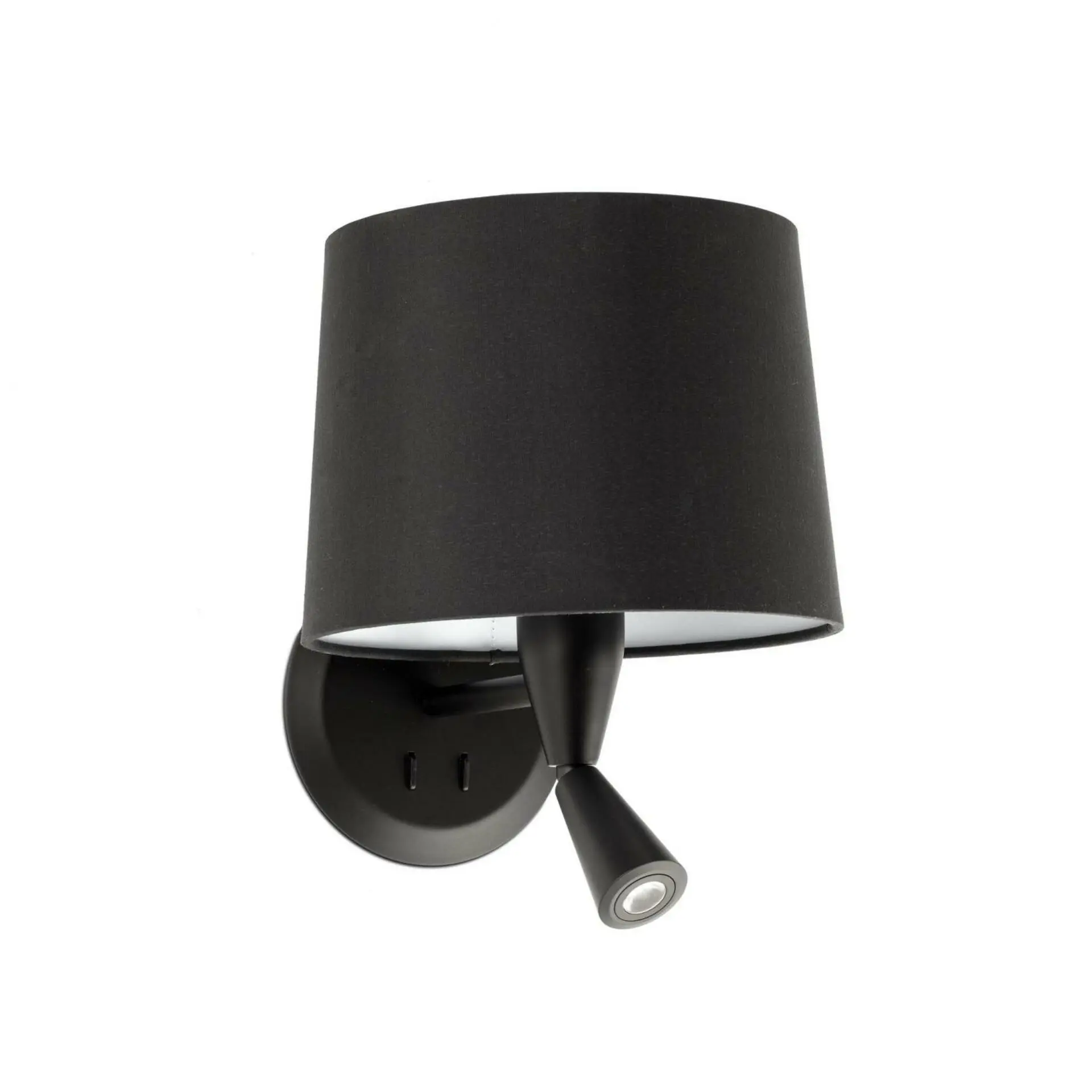 FARO 64309-03 CONGA nástěnná lampa, černá, se čtecí lampičkou - FARO