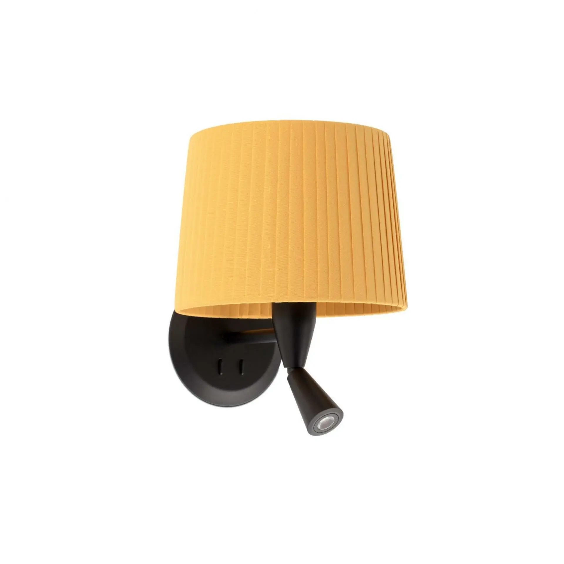 FARO 64309-36 SAMBA černá/skládaná žlutá nástěnná lampa se čtecí lampičkou - FARO
