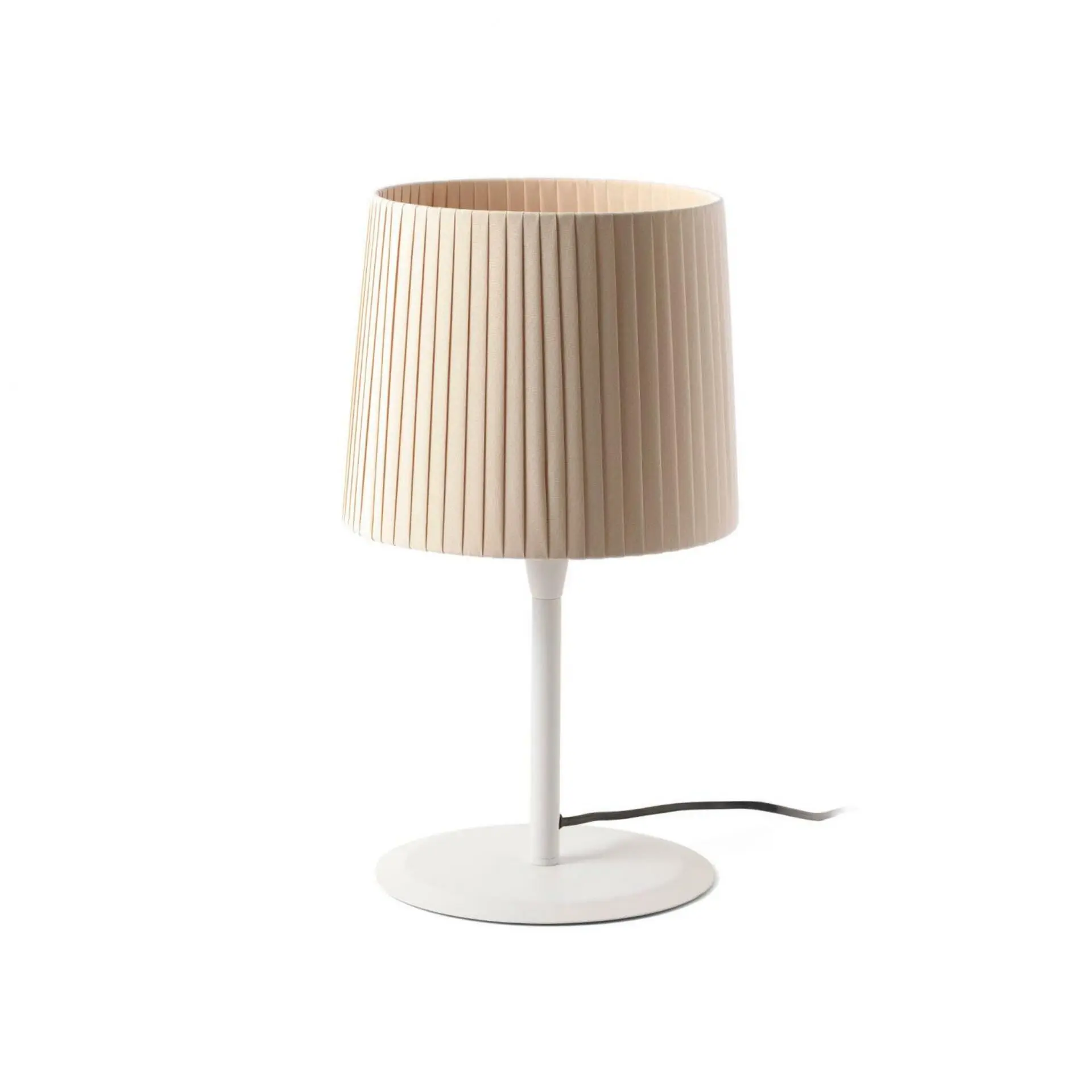 FARO 64310-38 SAMBA bílá/skládaná béžová stolní lampa - FARO
