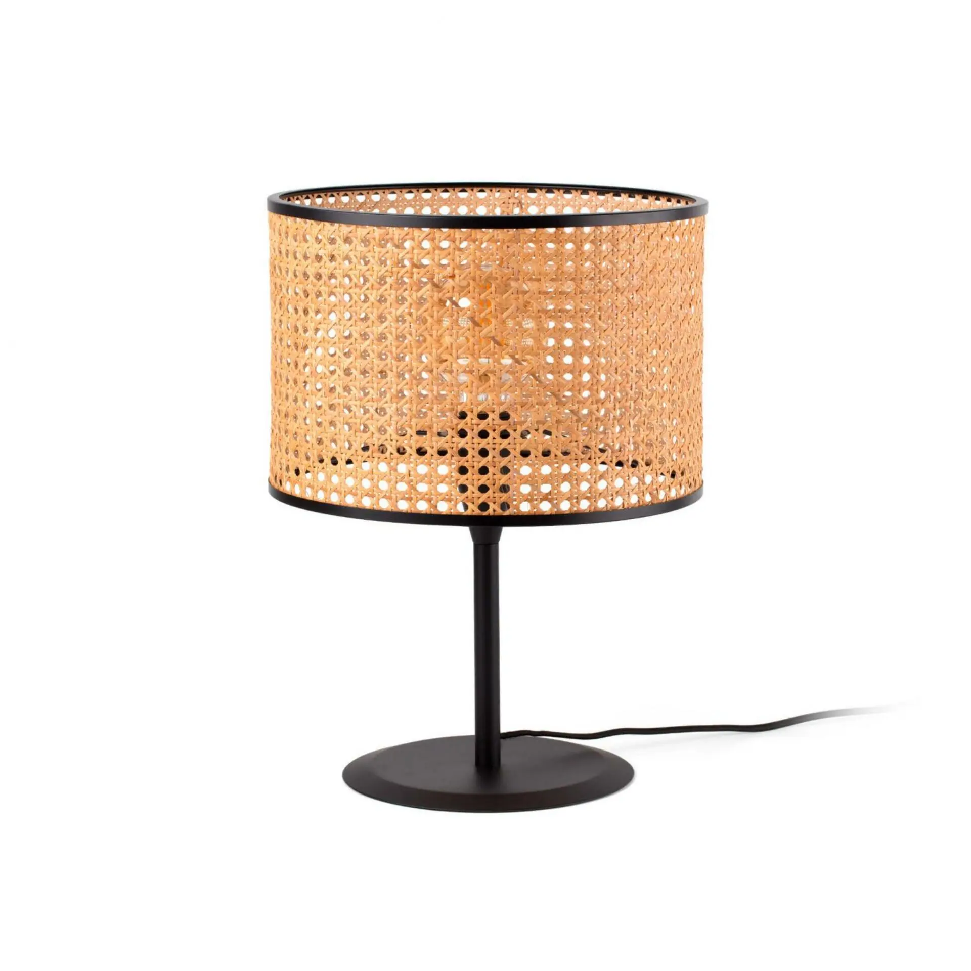 FARO 64311-48 MAMBO černá/ratan stolní lampa - FARO