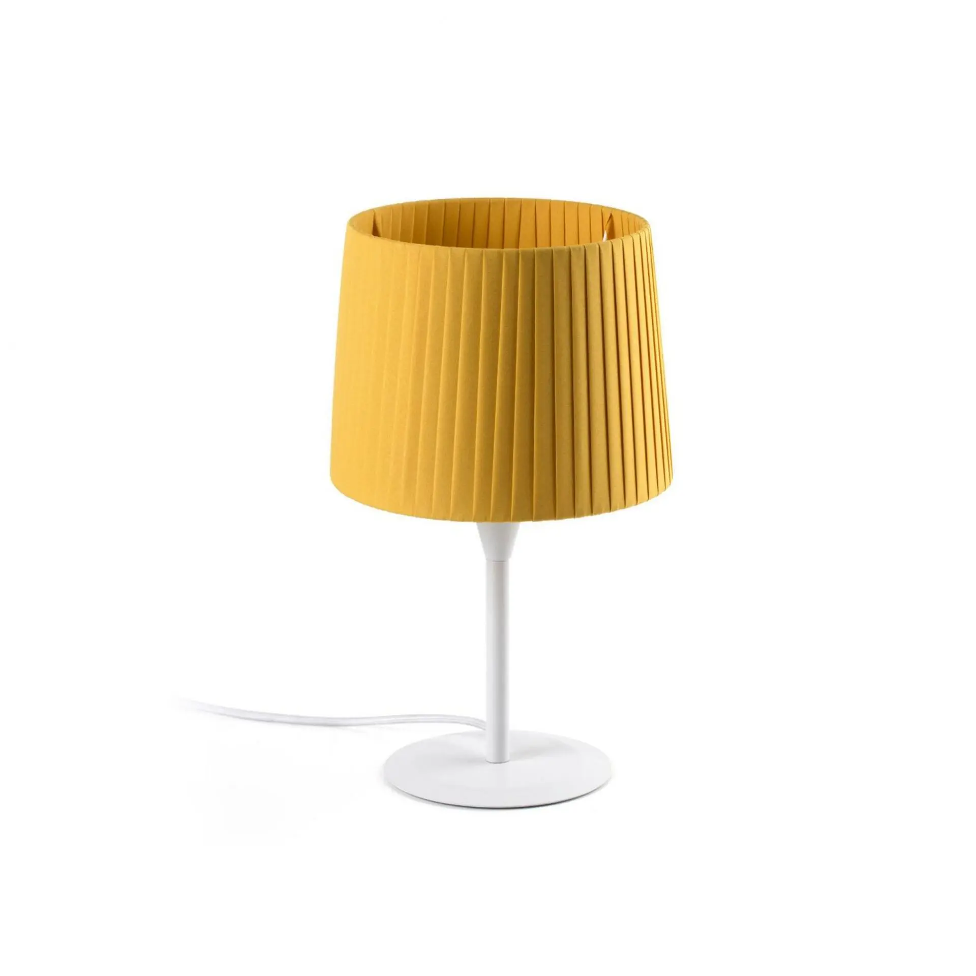 FARO 64316-36 SAMBA bílá/skládaná žlutá mini stolní lampa - FARO