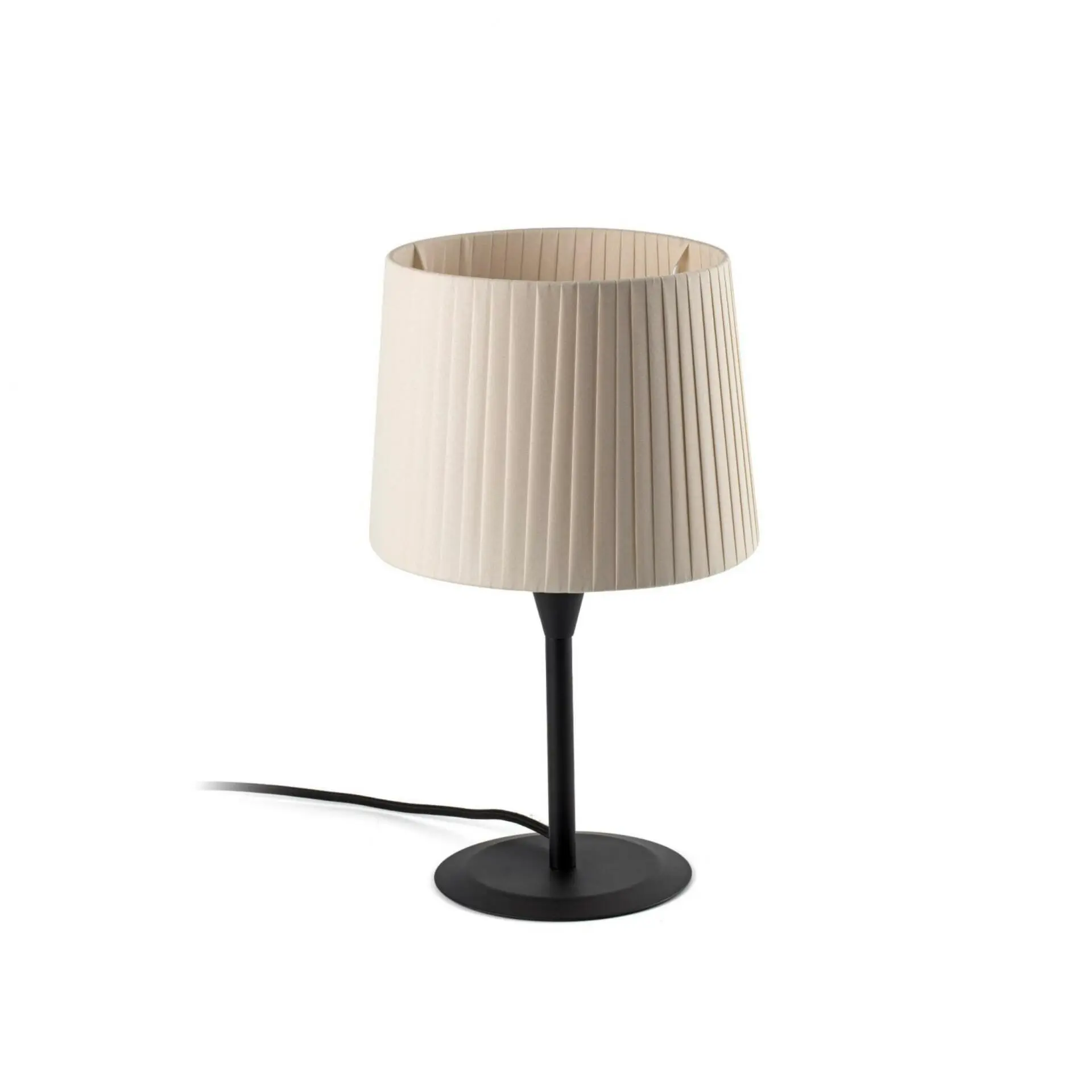 FARO 64317-35 SAMBA černá/skládaná béžová mini stolní lampa - FARO