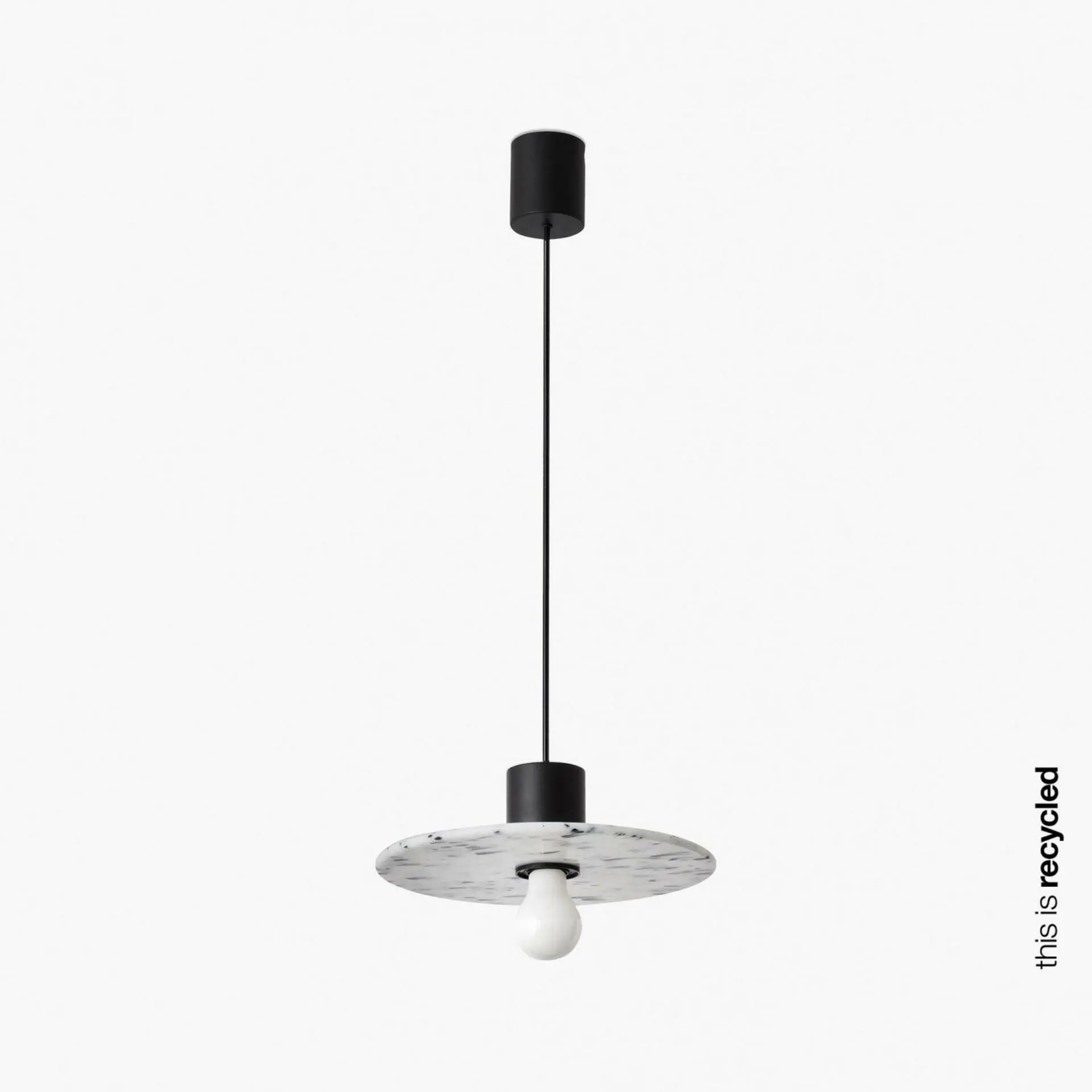 FARO CONFETTI 300 závěsné svítidlo, recyklovaný marmoreal, pr. 30cm