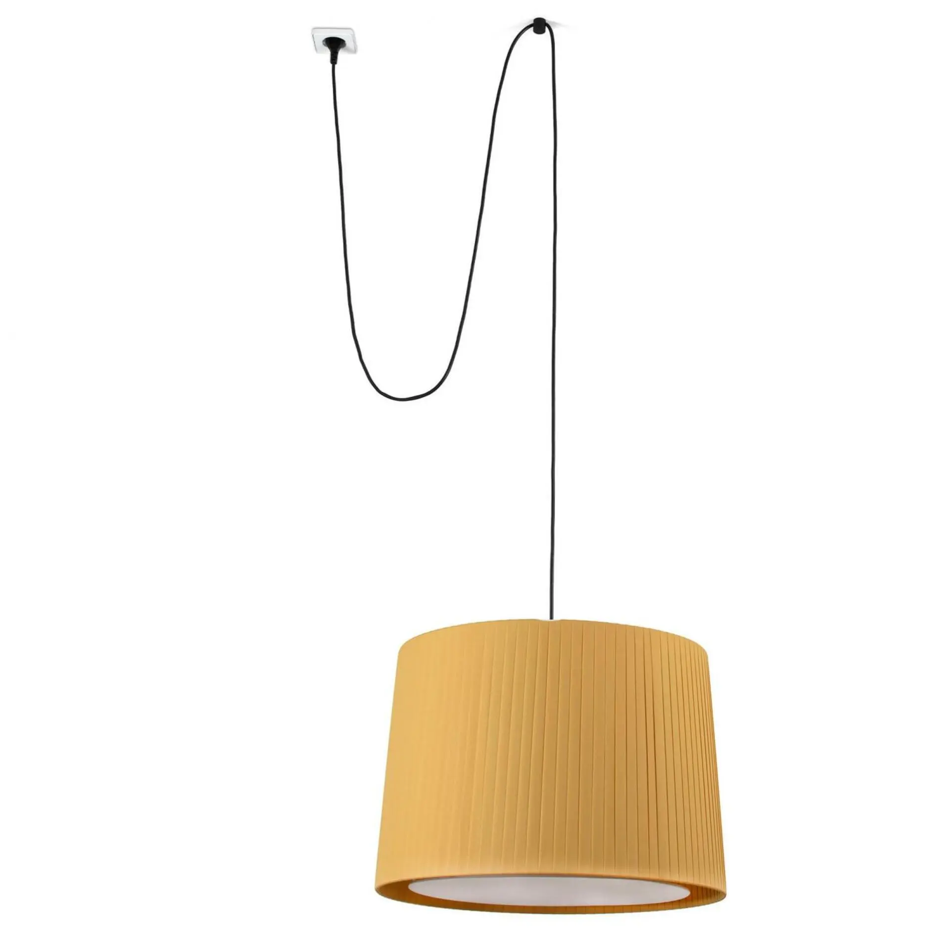 FARO 68604-45 SAMBA závěsné svítidlo, černá/žlutá, se zástrčkou - FARO