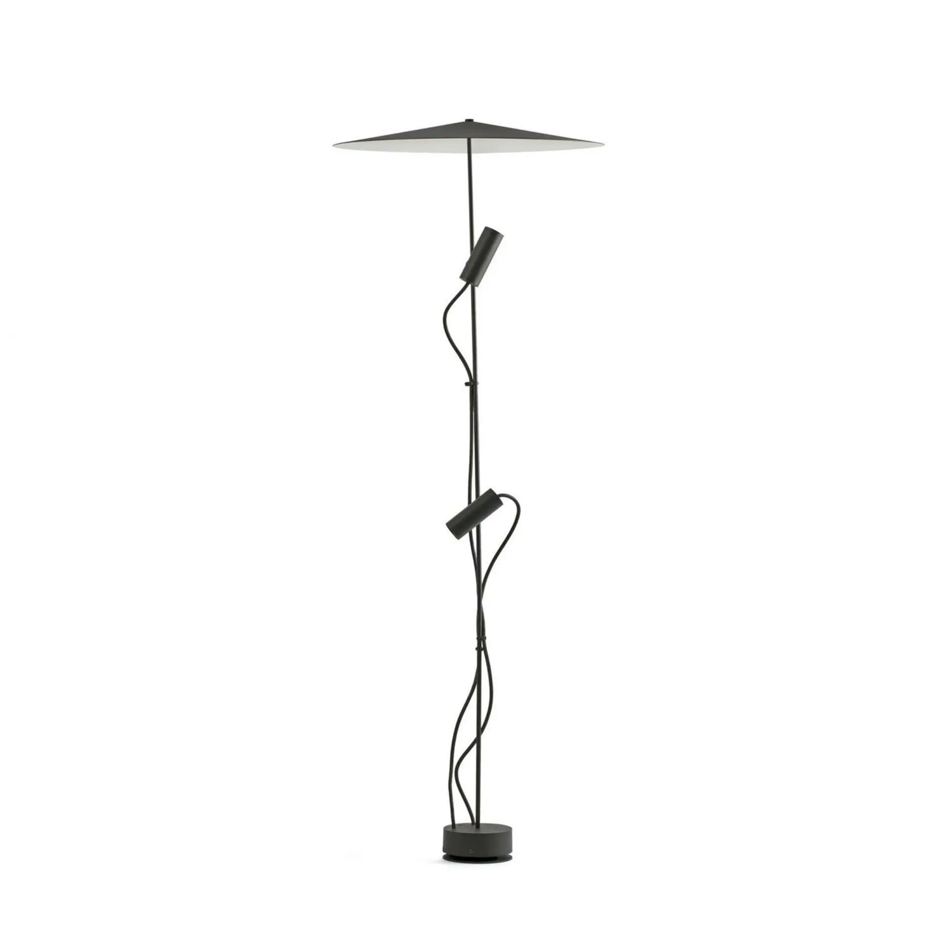 FARO CLAP 1266 stojací lampa, černá 2x6W 3000K 38st. se stínítkem