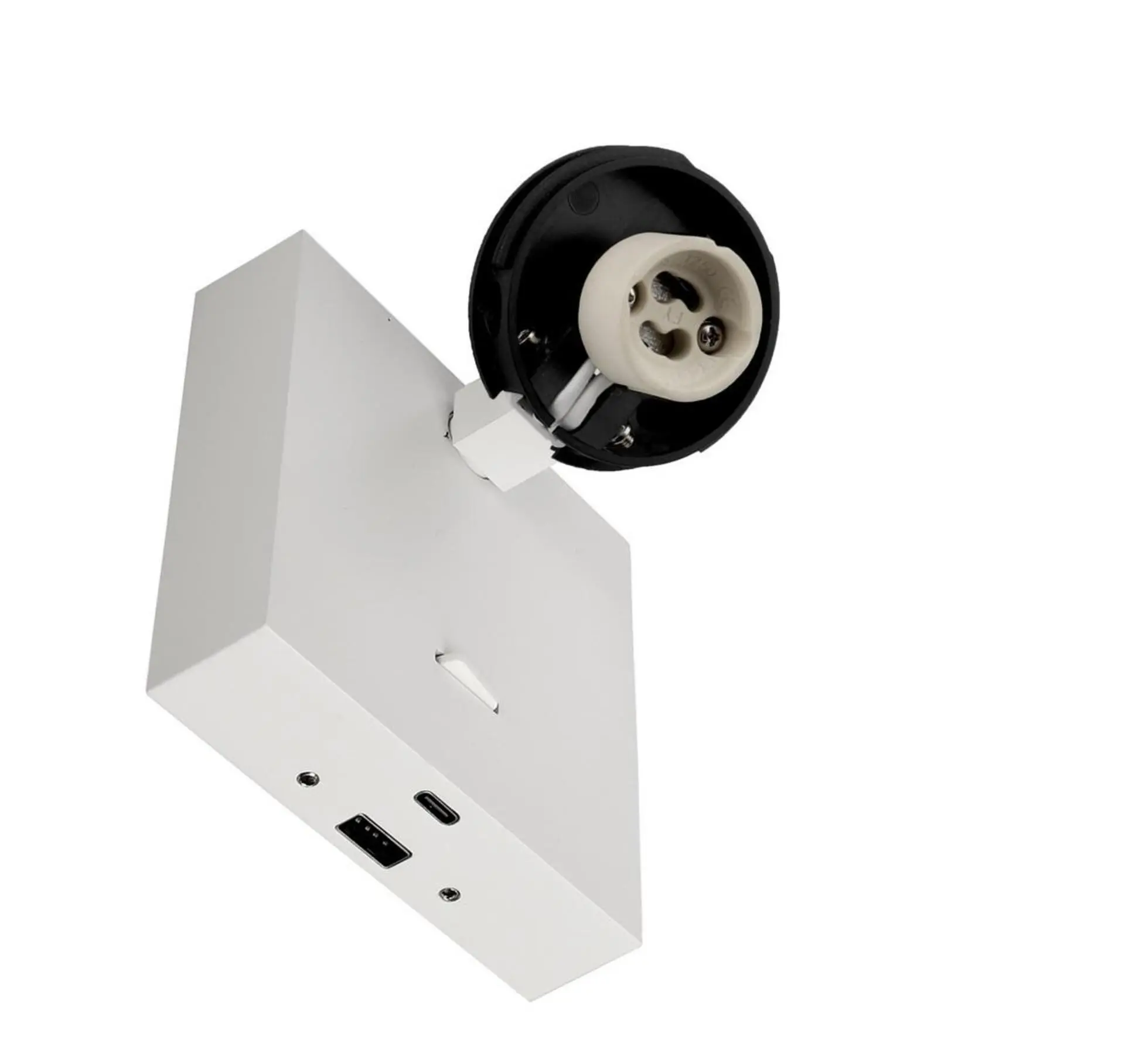 IMPR 341347 Deko-Light svítidlo na čtení Can Tilt hranatá základna s USB, 1x 7,5 W GU10, bílá - DEKOLIGHT