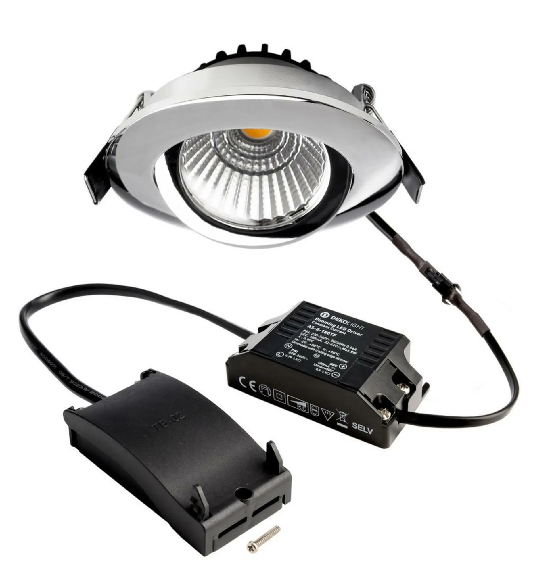 IMPR 565379 Deko-Light stropní vestavné svítidlo, Dione, 8,5 W, DIM, 2700 K, 220-240V 750 lm chrom - DEKOLIGHT