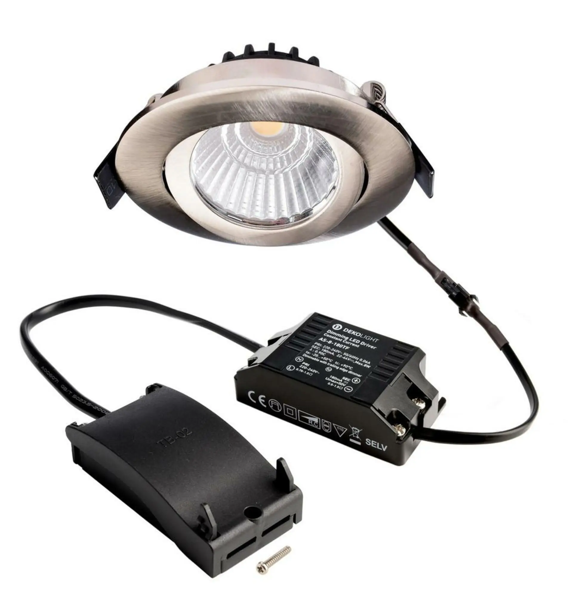 IMPR 565384 Deko-Light stropní vestavné svítidlo, Dione, 8,5 W, DTW, 1800-3000 K, 220-240V 480 lm nikl - DEKOLIGHT