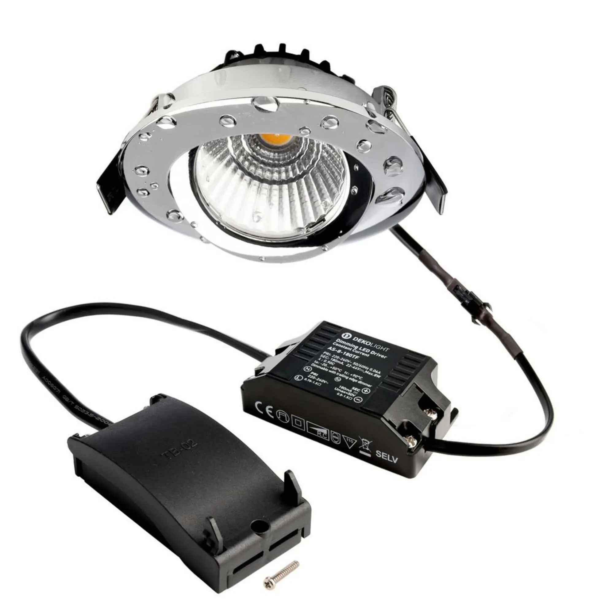 IMPR 565396 Deko-Light stropní vestavné svítidlo, Dione IP, 8,5 W, DIM, 3000 K, 220-240V 800 lm chrom - DEKOLIGHT