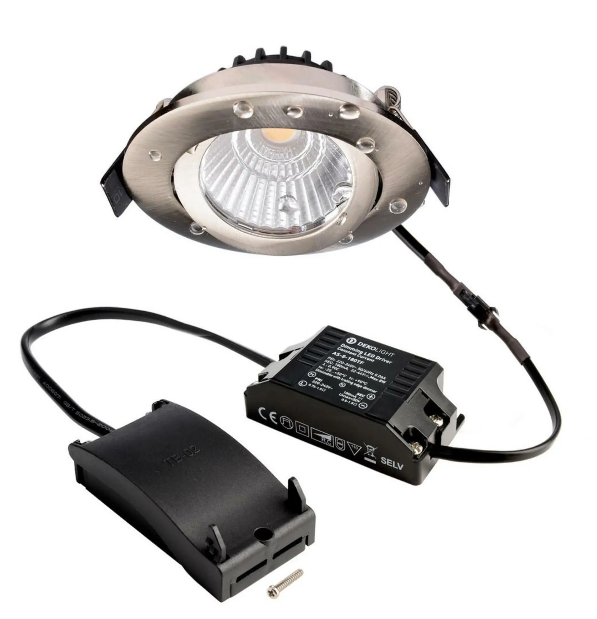 IMPR 565397 Deko-Light stropní vestavné svítidlo, Dione IP, 8,5 W, DIM, 3000 K, 220-240V 800 lm nikl - DEKOLIGHT