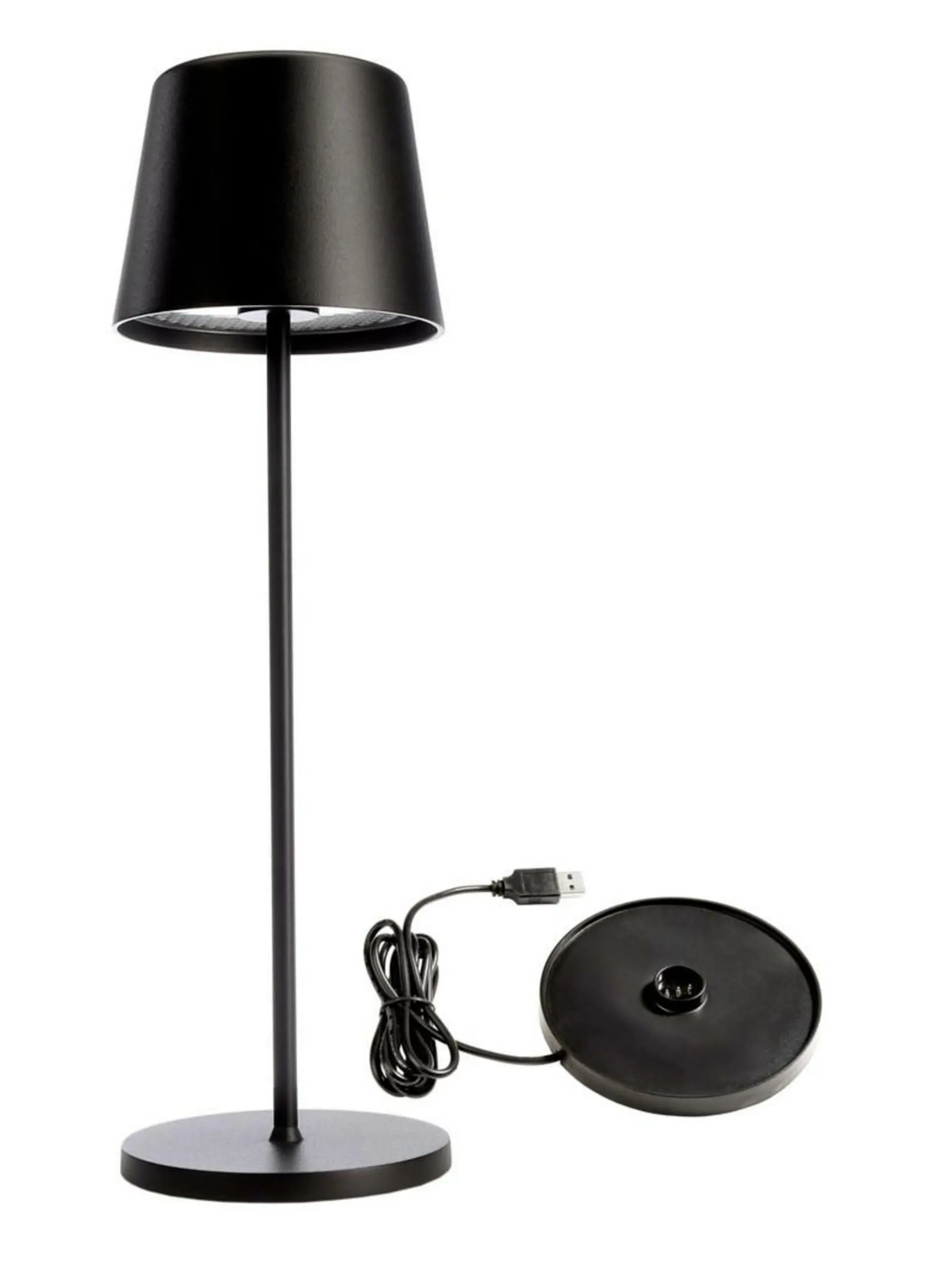 Deko-Light nabíjecí svítidlo - sada Canis černá + nabíjecí základna 620200