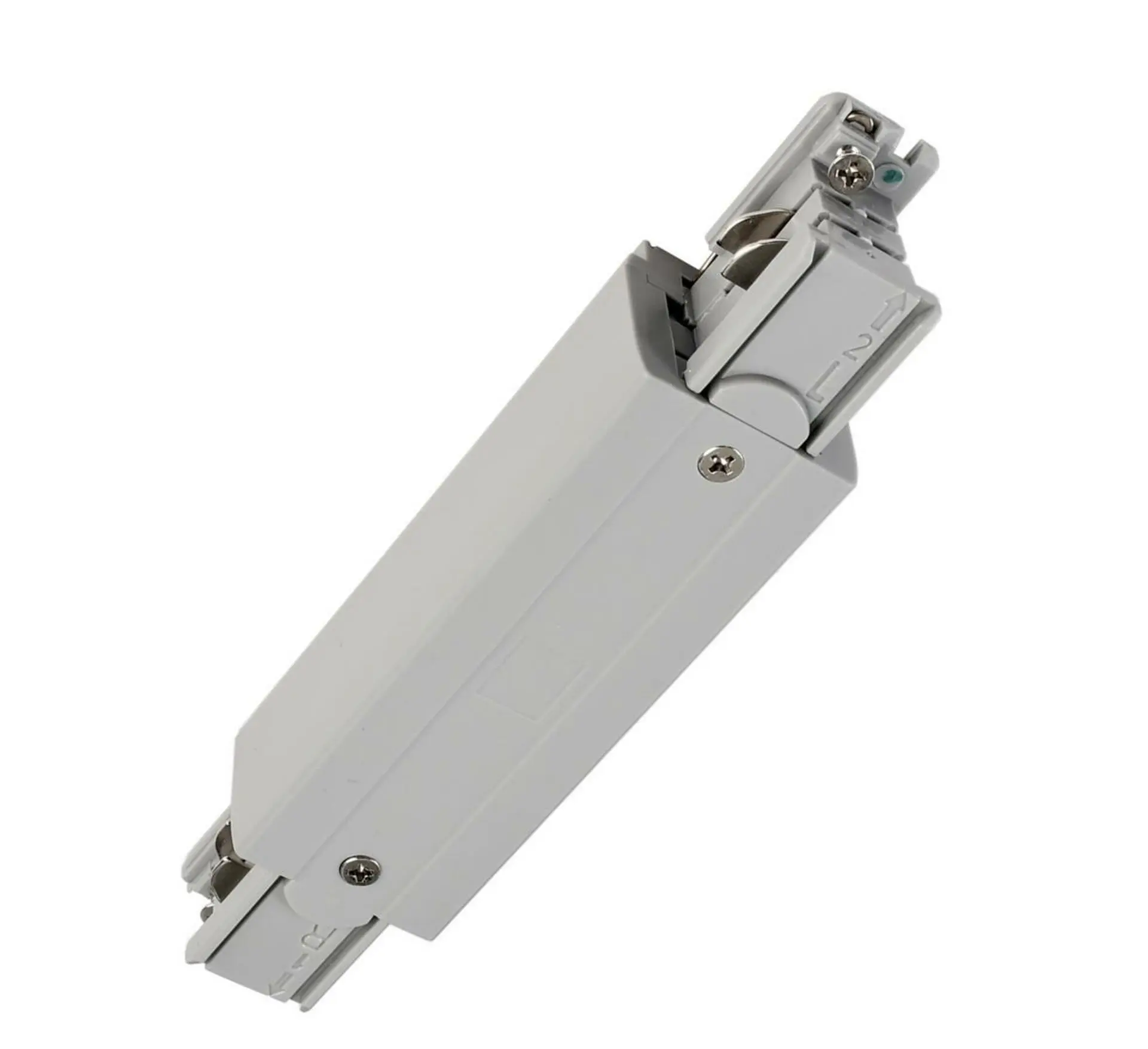Deko-Light kolejnicový systém 3-fázový 230V D Line elektrické prodlužovací spojení možnost napájení levé-pravé 220-240V AC/50-60Hz šedá RAL 7040 166 710043