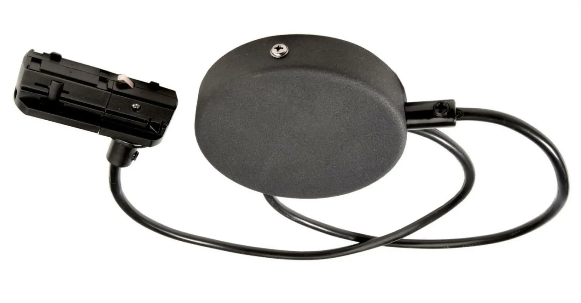 IMPR 720011 Deko-Light 1-fázový kolejnicový systém, D One flexibilní napájení se stropní krytkou, 220-240V černá RAL 9011 1000 mm - DEKOLIGHT