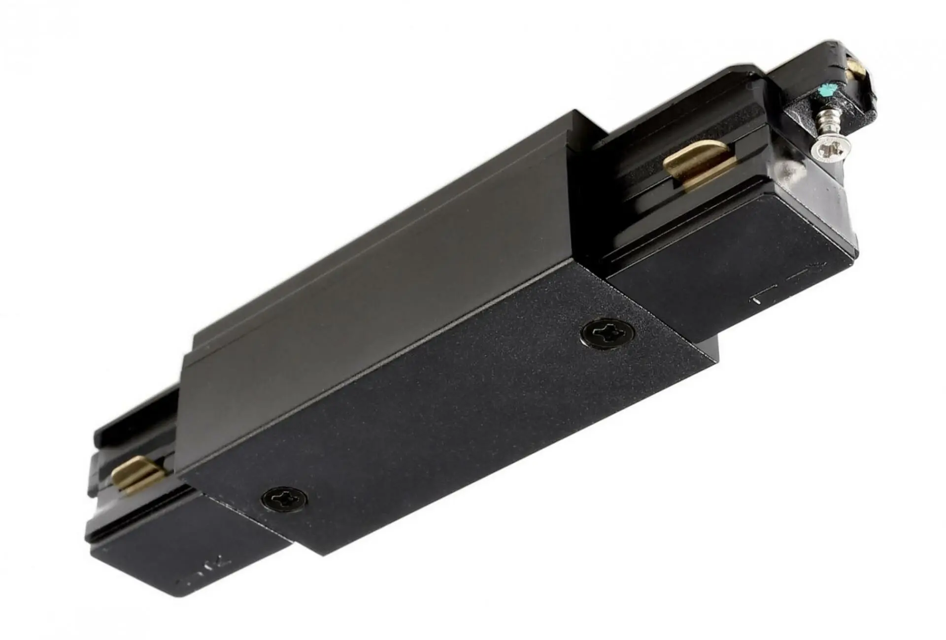 IMPR 720013 Deko-Light 1-fázový kolejnicový systém, D One podélná spojka s napájením, 220-240V černá RAL 9011 121 mm - DEKOLIGHT
