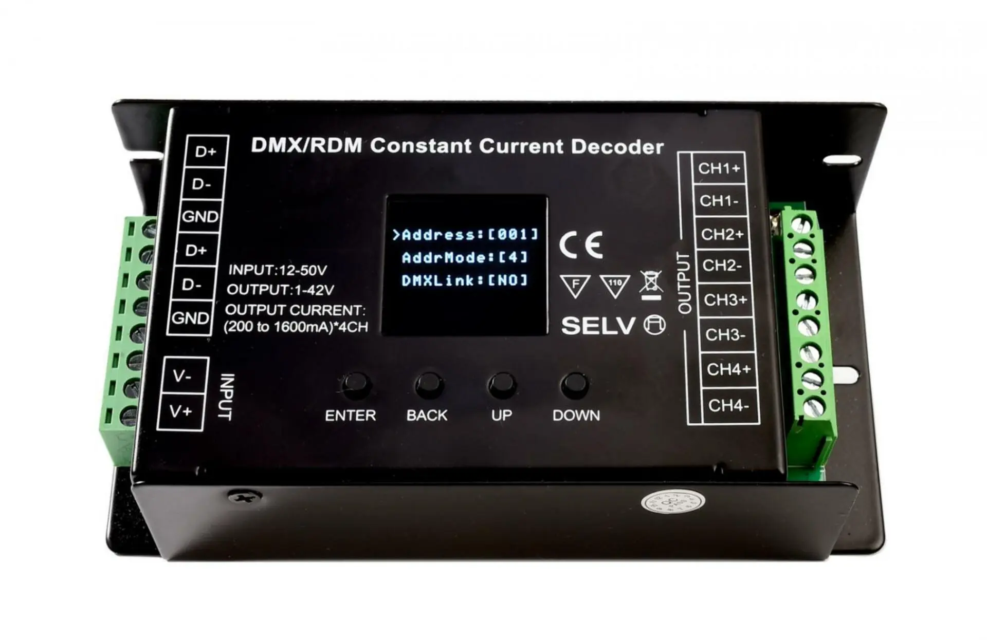 IMPR 843054 Deko-Light řídící jednotka DMX/RDM 4 CH CC dekodér 12-50V DC DMX512 4CH - DEKOLIGHT