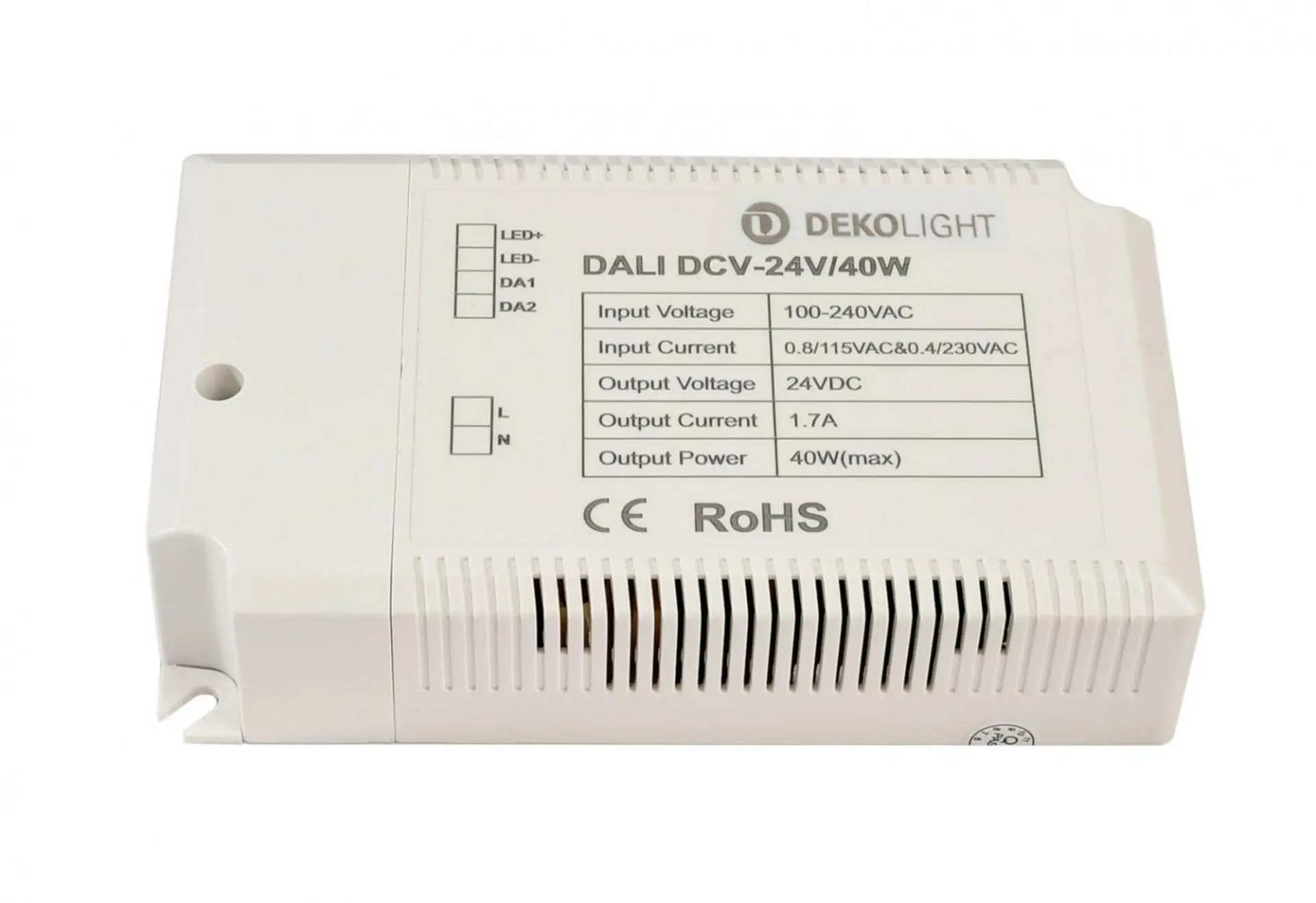 Deko-Light KapegoLED napájení DCV-24V/40W DALI konstantní napětí IP20 stmívatelné 24V DC 40,00 W 843278