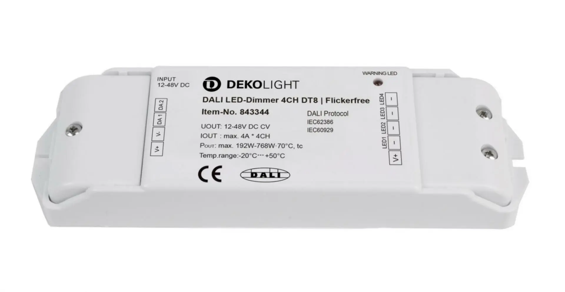 IMPR 843344 Deko-Light nízkonapěťový DALI stmívač (CV, DC) - DALI 2 PWM stmívač CV 4CH, 12-48V, 4A/kanál, DT - DEKOLIGHT