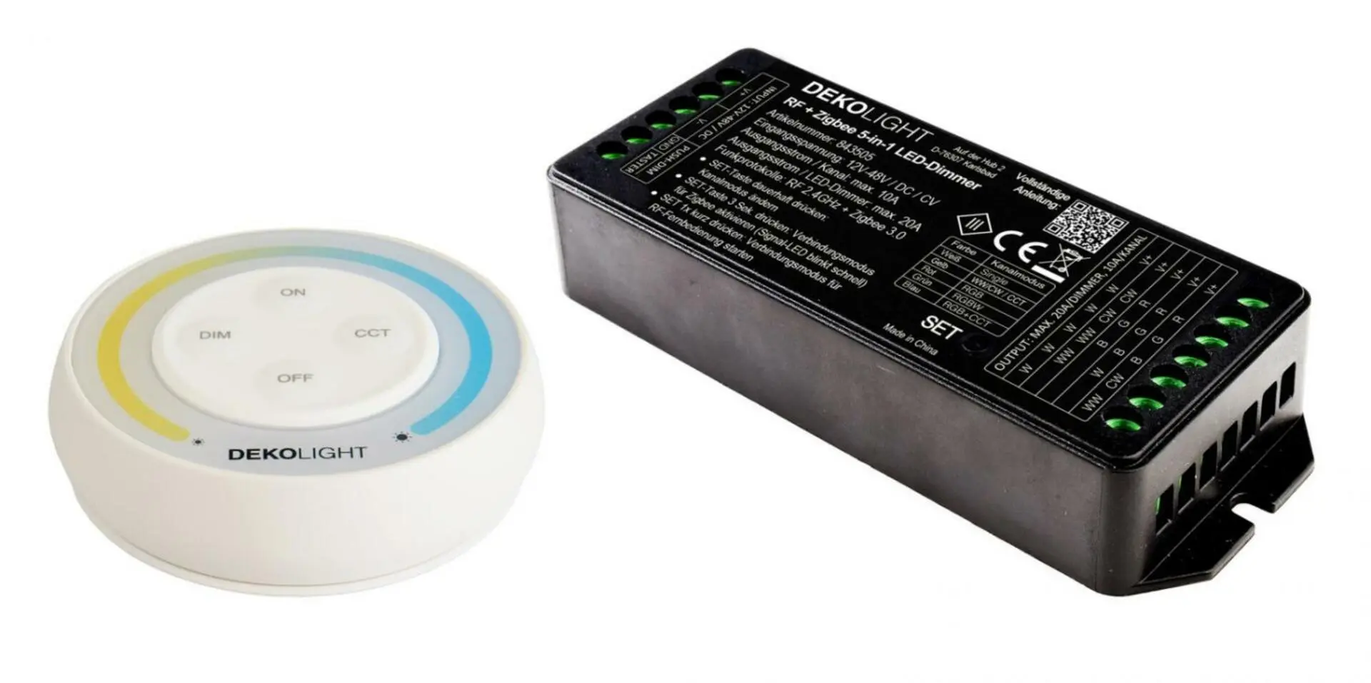 IMPR 843501 Deko-Light RF-smart, startovací sada LED Single/CCT, 12-48V, 20A vč. dálkového ovládání RF / Zigbee 3.0 / Intelli-Push - DEKOLIGHT