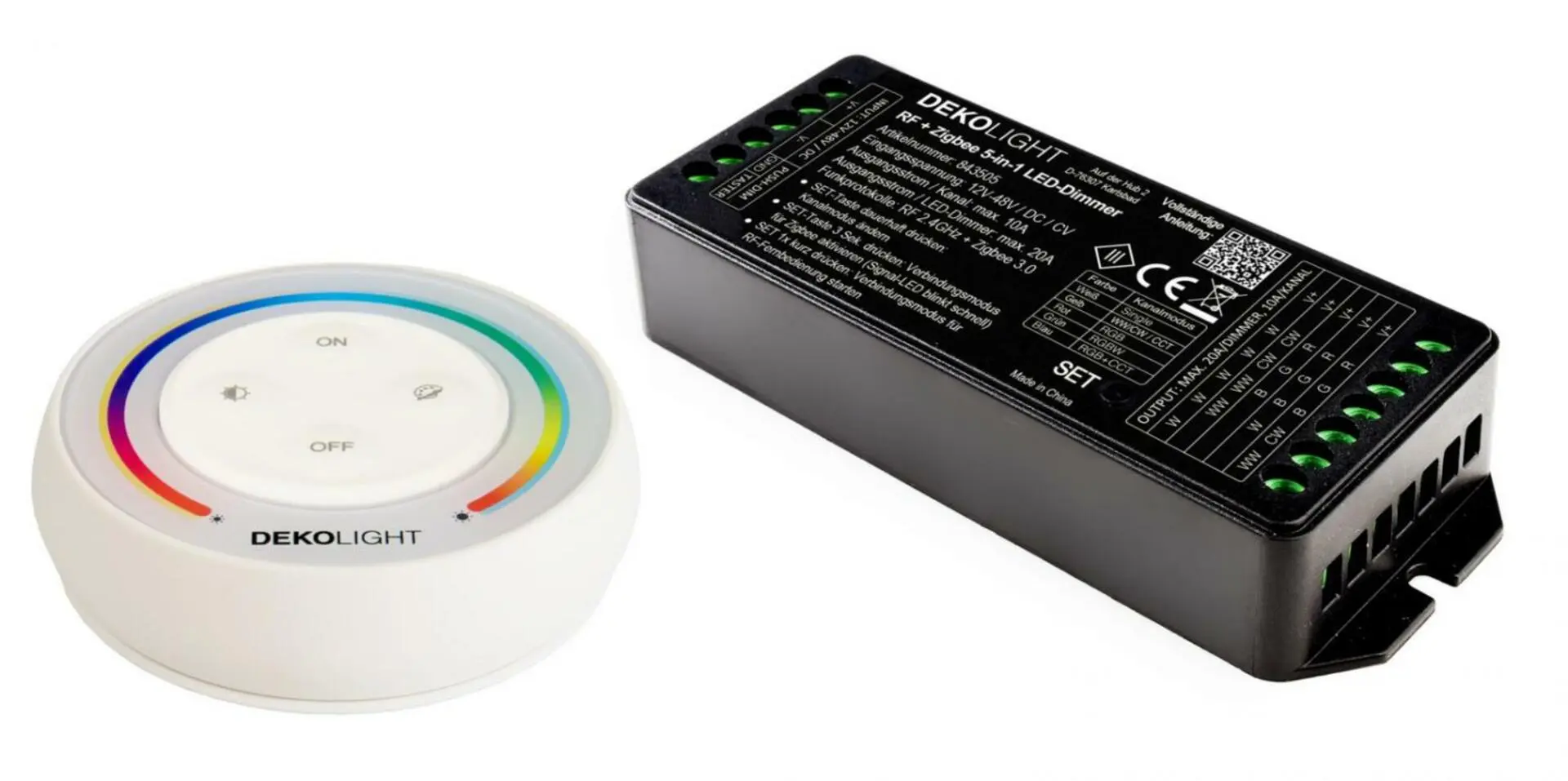 IMPR 843502 Deko-Light RF-smart startovací sada RGB/W/CCT 12-48V 20A vč. dálk.ovládání RF / Zigbee 3.0 / Intelli-Push - DEKOLIGHT