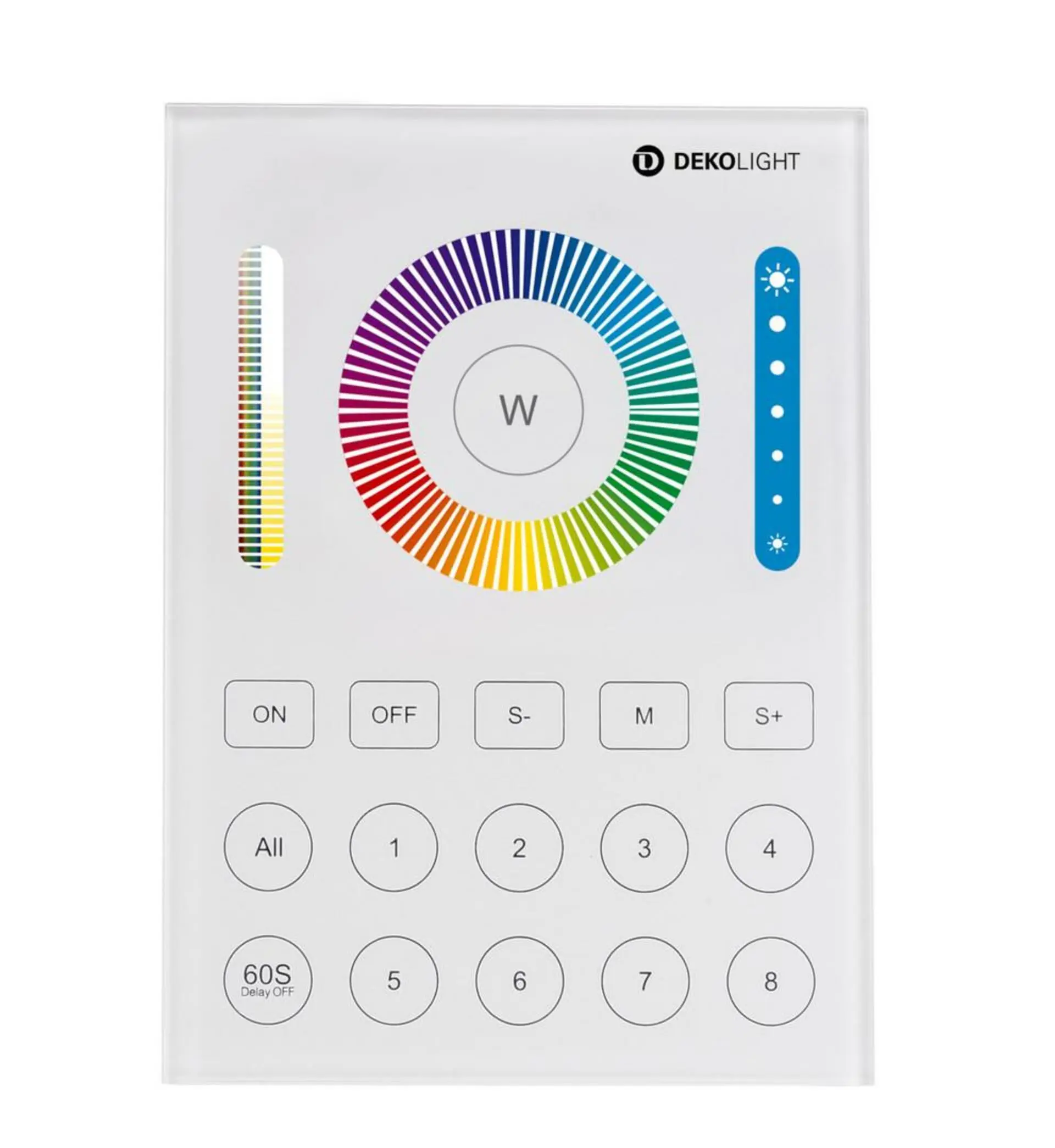 IMPR 843514 Deko-Light RF-smart, nástěnné ovladání, bílá, 8 zón, Single/CCT/RGB/RGBW/RGB+CCT - DEKOLIGHT