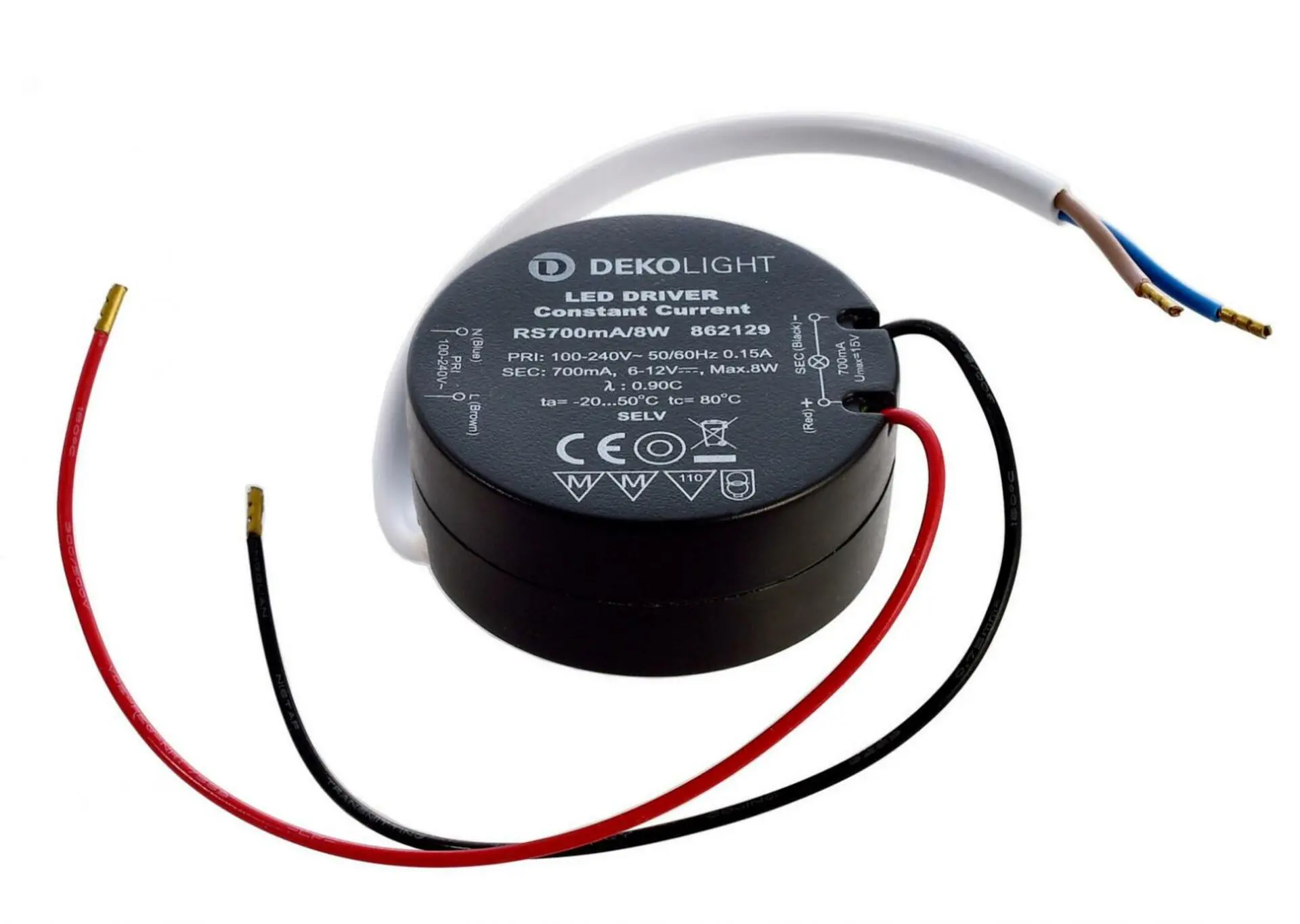 Deko-Light napájení ROa, RS700mA/8W konstantní proud 700 mA IP20 6-12V DC 8,00 W 862129