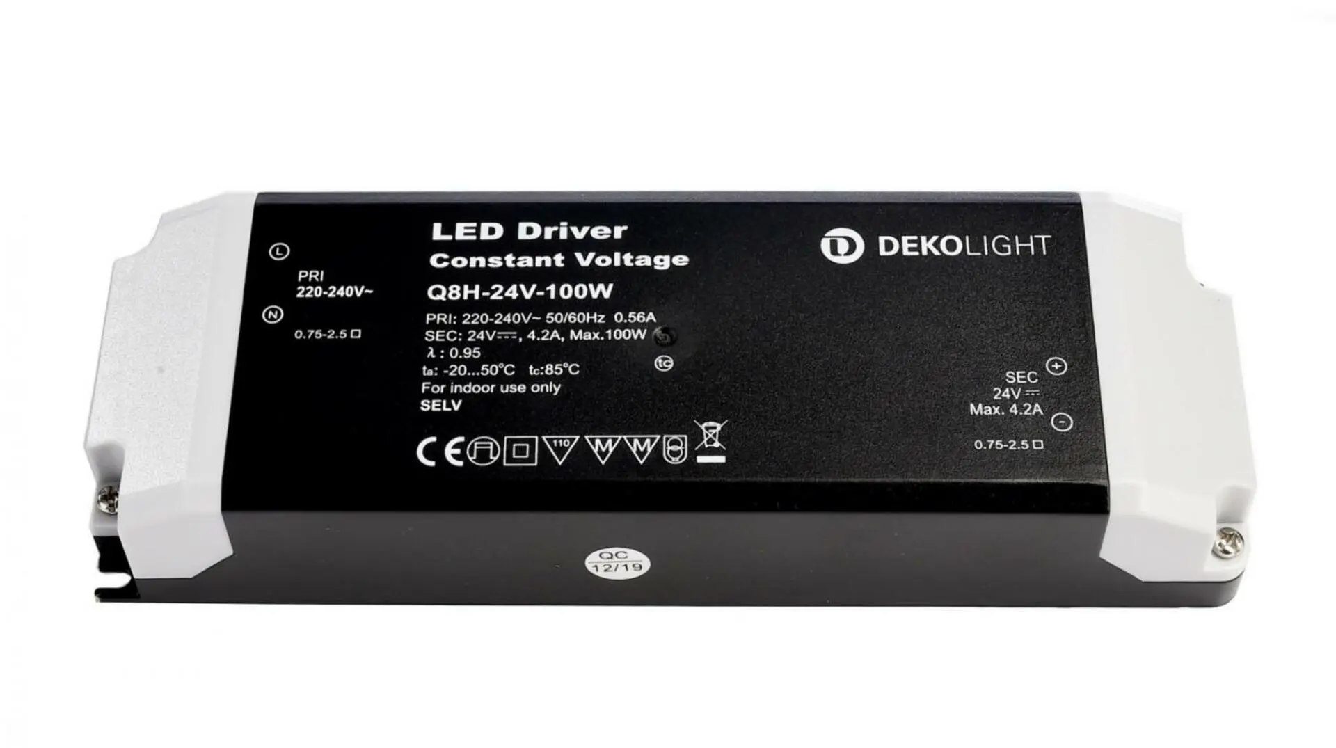 Deko-Light napájení BASIC, CV, Q8H-24-100W konstantní napětí 0-4200 mA IP20 24V DC 100,00 W 862166