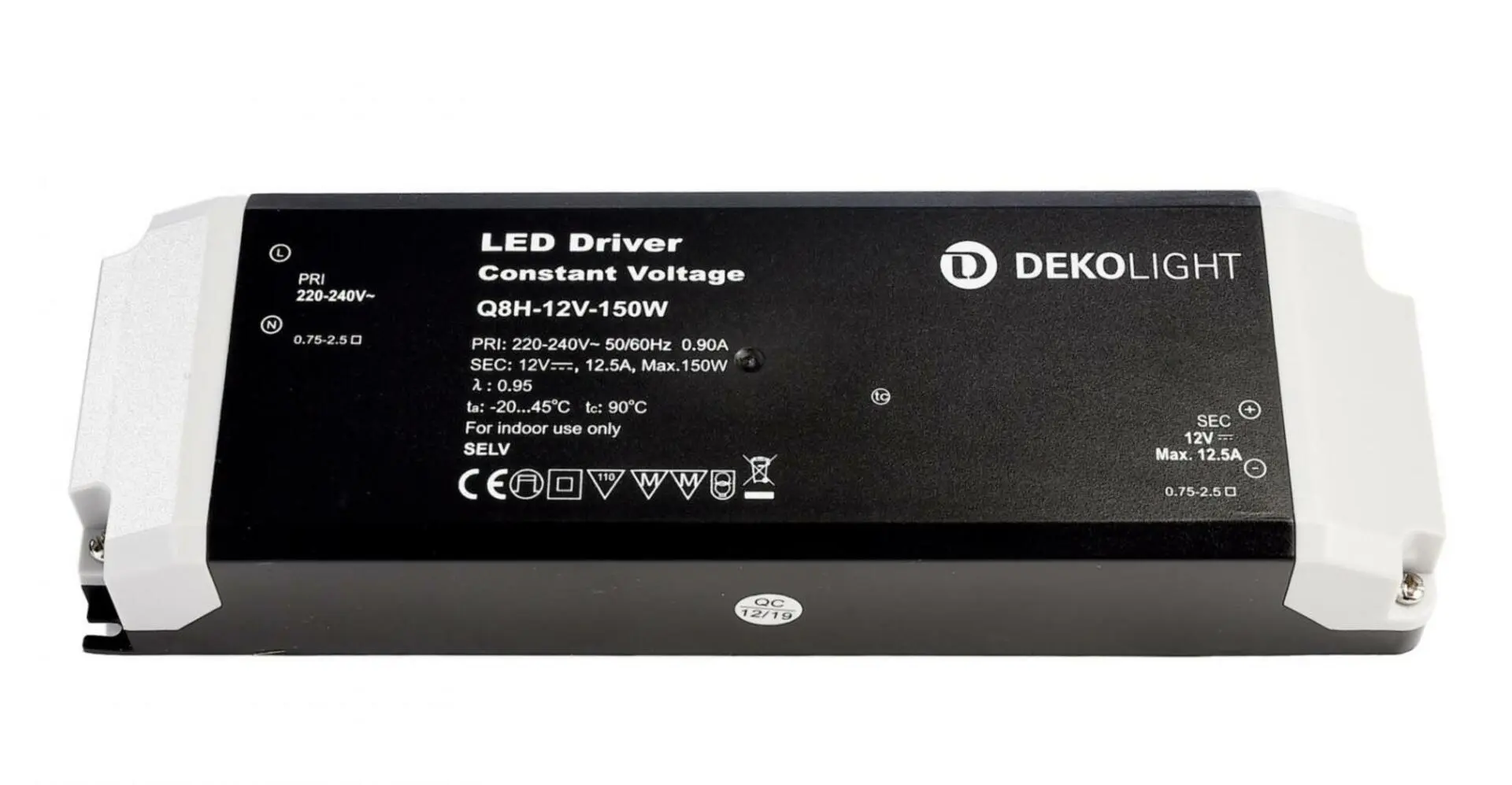 Deko-Light napájení BASIC, CV, Q8H-12-150W konstantní napětí 0-12500 mA IP20 12V DC 150,00 W 862167