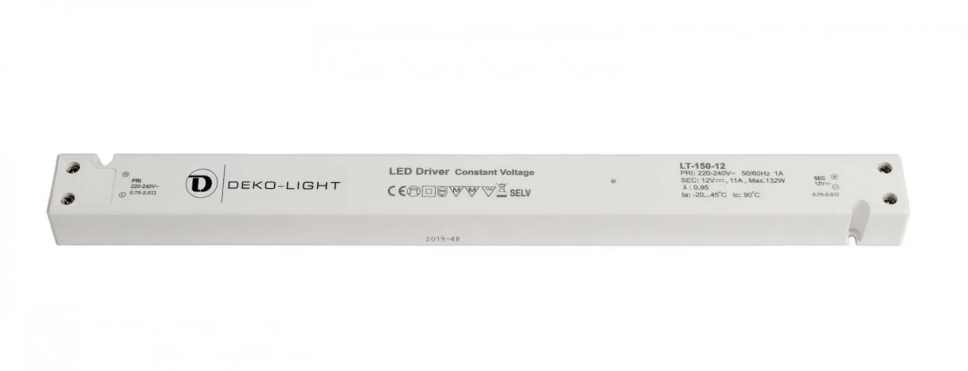 Deko-Light napájení LONG-FLAT, CV, LT-150-12 konstantní napětí 0-11000 mA IP20 12V DC 132,00 W 862172