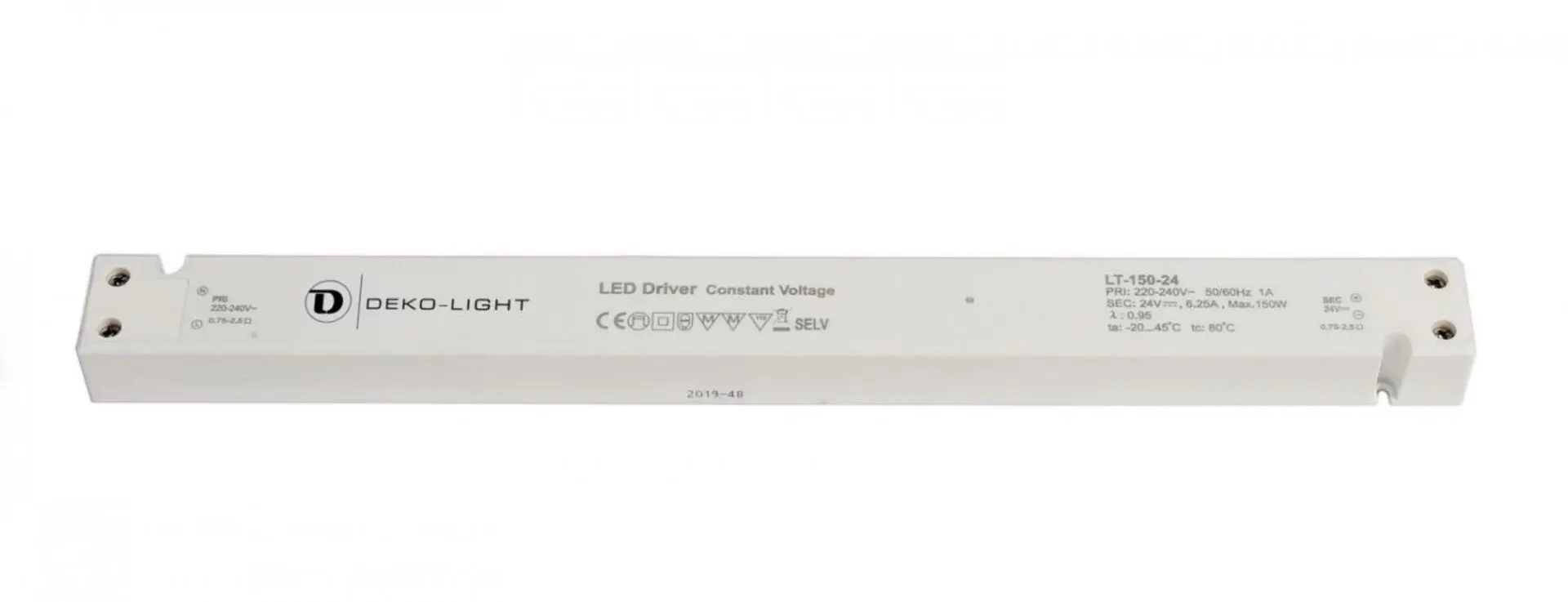 IMPR 862173 Deko-Light napájení LONG-FLAT CV LT-150-24 konstantní napětí 0-6250 mA IP20 24V DC 150W - DEKOLIGHT