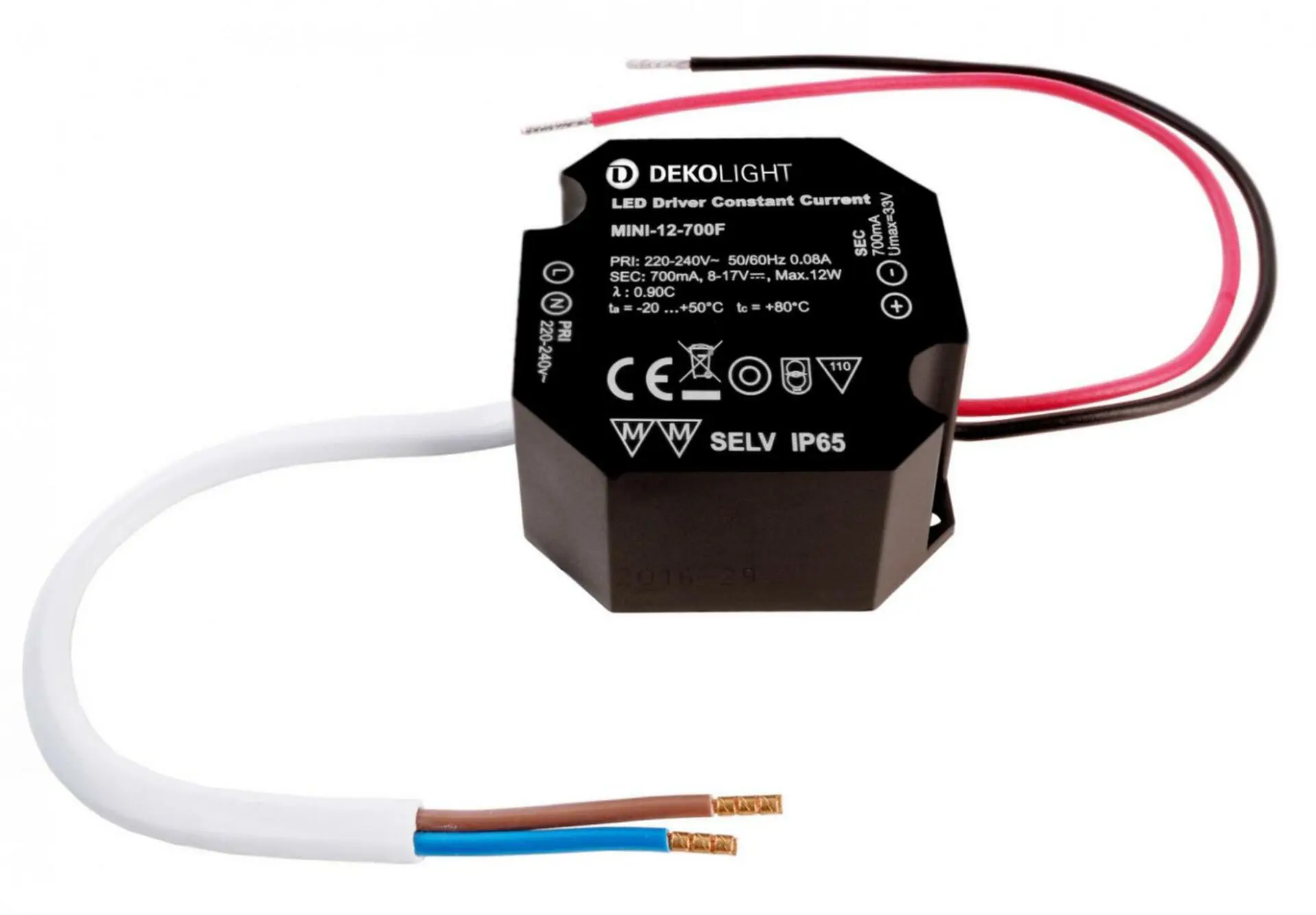IMPR 862237 Deko-Light LED-napájení OCTO, DIM, CC, RSM-12-700T/12W konstantní proud 700 mA IP65 stmívatelné 10-17V DC 7,00-12,00 W - DEKOLIGHT