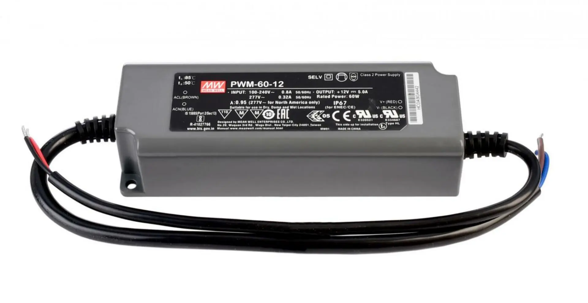 IMPR 862249 Meanwell LED-napájení DIM, PWM-60-12BLE Casambi konstantní napětí 0-5000 mA IP20 stmívatelné 12V DC 60,0 W - DEKOLIGHT