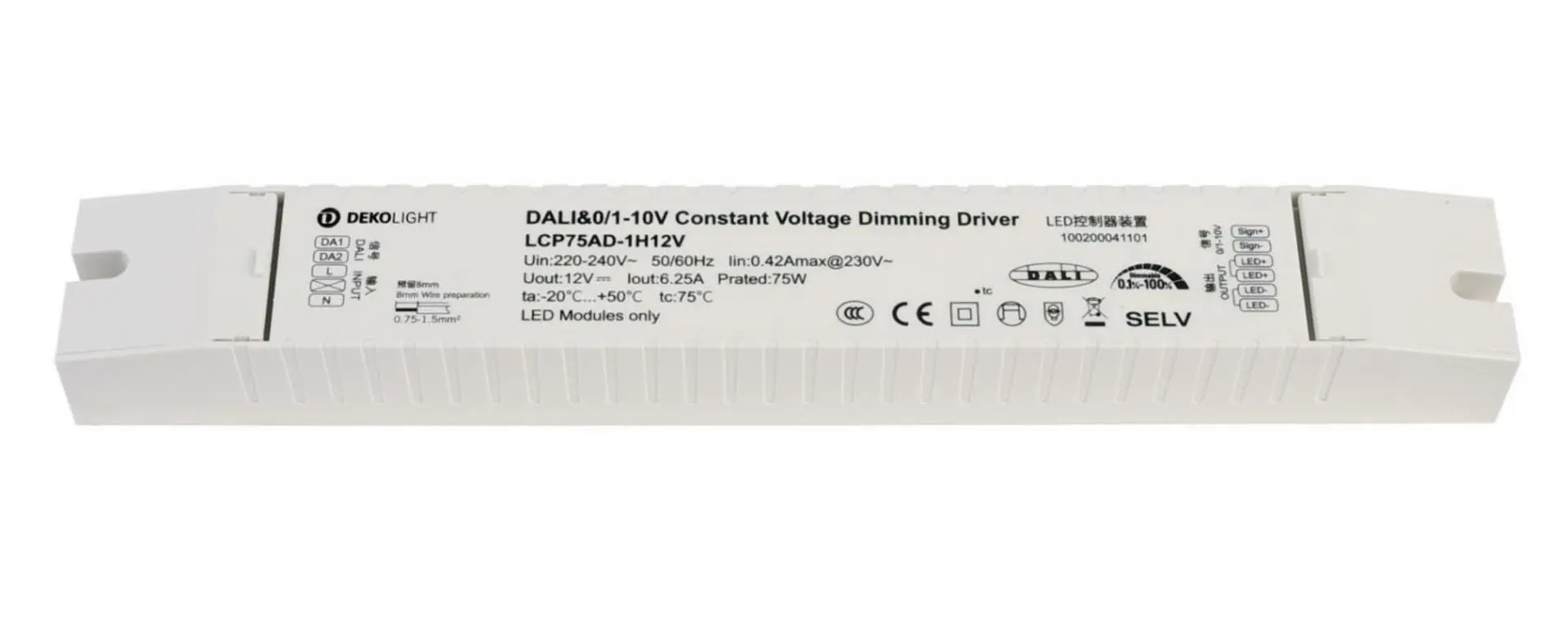 IMPR 862254 Deko-Light napájení (CV, DC) stmívatelné - BASIC, DIM, CV, LCP75AD-1H12V - DEKOLIGHT