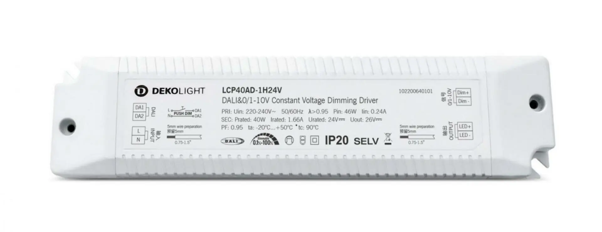 IMPR 862255 Deko-Light napájení (CV, DC) stmívatelné - BASIC, DIM, CV, EUP40D-1W24V-0 - DEKOLIGHT