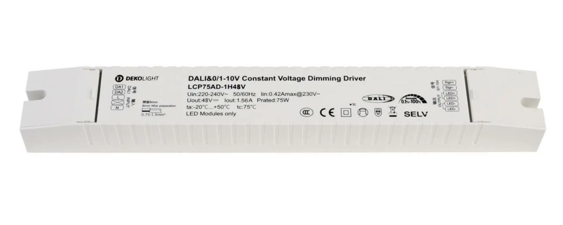 IMPR 862273 Deko-Light napájení (CV, DC) stmívatelné - BASIC, DIM, CV, LCP75AD-1H48V - DEKOLIGHT